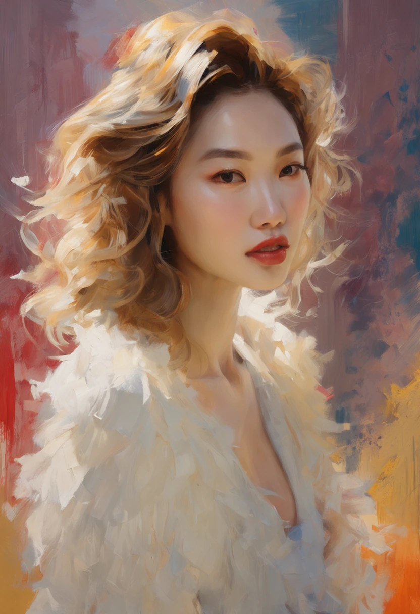 "Cirno from Touhou Project portrayed in a captivating oil painting style.", close-up of a woman in a fur coat posing for a photo, photoshoot, beautiful ruan jia!, beautiful south korean woman, beautiful young korean woman, korean female fashion model, beautiful young korean woman, young asian woman, fashion model photography, beautiful Chinese model , Chinese woman, heise-lian yan fang, Asian girl with long hair, an Asian woman