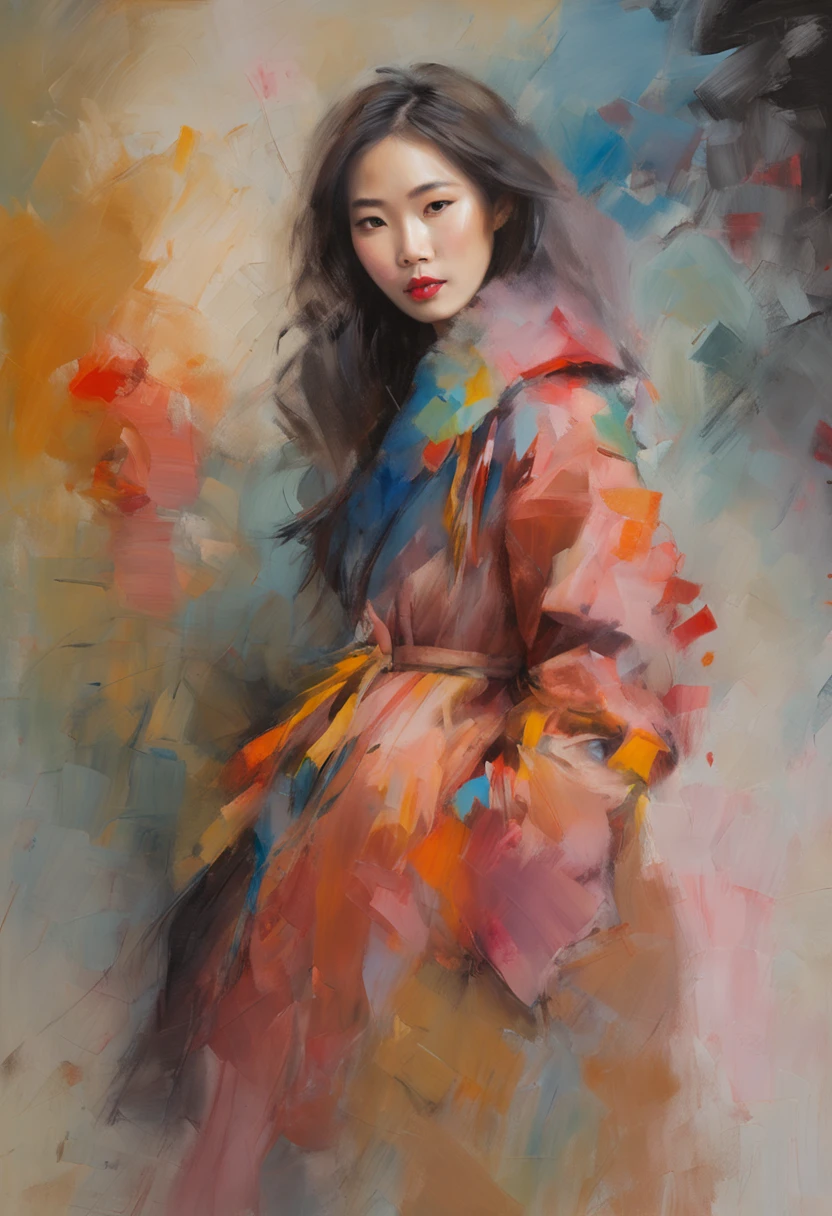 "Cirno from Touhou Project portrayed in a captivating oil painting style.", close-up of a woman in a fur coat posing for a photo, photoshoot, beautiful ruan jia!, beautiful south korean woman, beautiful young korean woman, korean female fashion model, beautiful young korean woman, young asian woman, fashion model photography, beautiful Chinese model , Chinese woman, heise-lian yan fang, Asian girl with long hair, an Asian woman