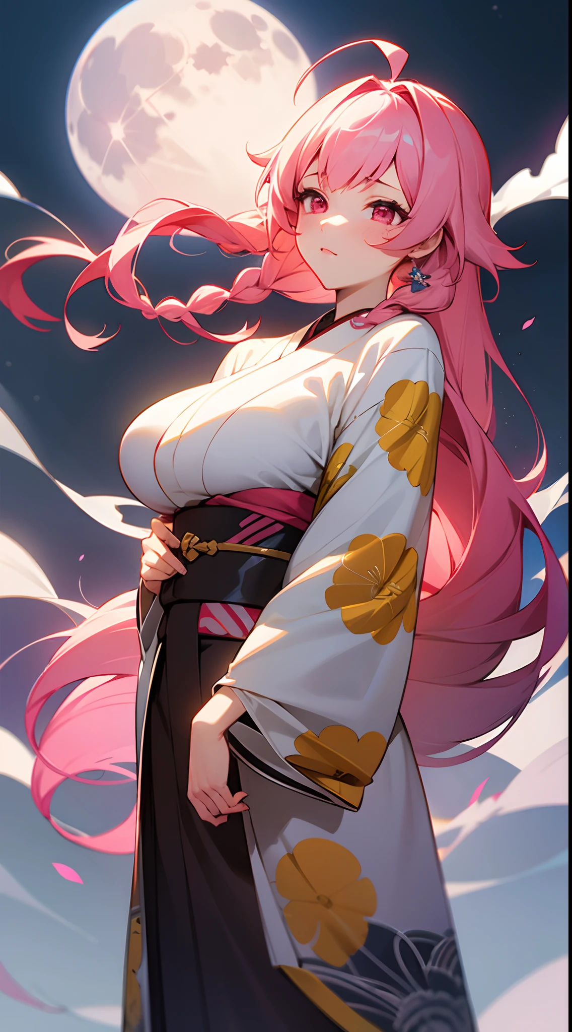 score_9, score_8_up, score_7_up, score_6_up, score_5_up, score_4_up, solo, baiken from guilty gear, amputee, eyepatch, (((one-eyed))), black jacket, black kimono, open clothes, japanese clothes, sash, red pink hair, big thick full lips, ((pouted lips)), sarashi, ((mature woman)), milf, ((NSFW)), sexy, intimate, fallen in love, topless, sandals, (((gigantic breasts))), ((sagging breasts)), big nipples, wide hips, thick thighs, intricate details, detailed background, sharp focus, dynamic, expressive, 