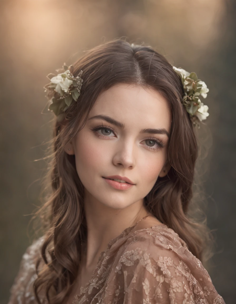 A beautiful young woman in the rain