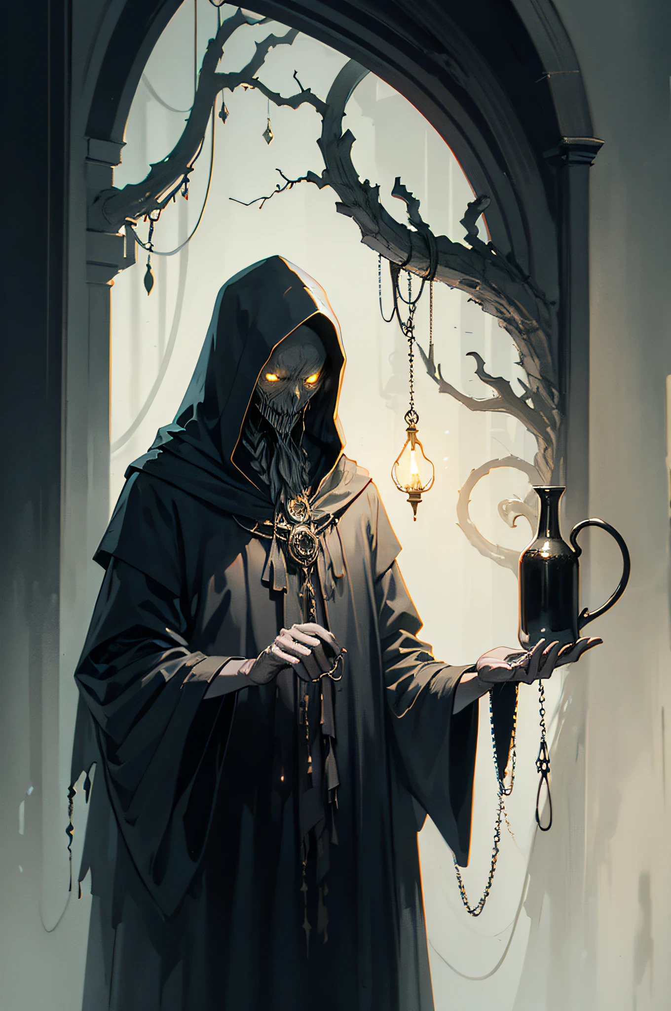 Human necromancer, who loves to experiment with corpses
