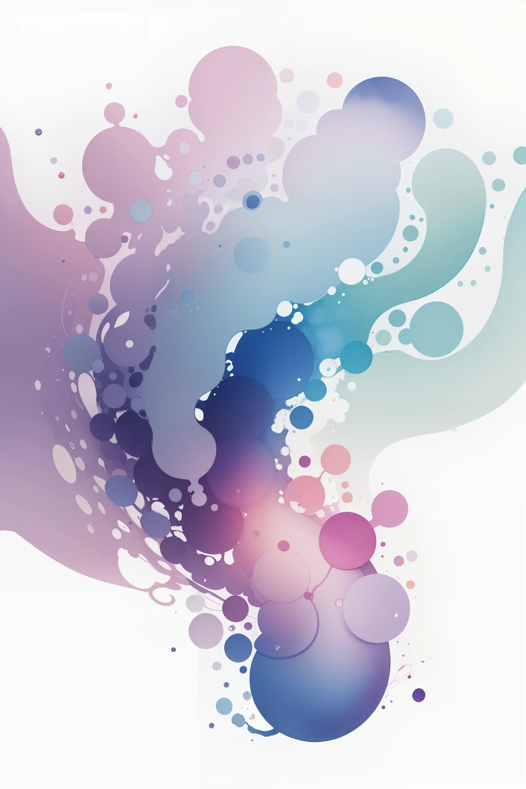 watercolour painting style,It is made up of many small circles of different sizes that make up the shape of a lung,plethora of colors,The shape of the lungs should be accurate,Flat,AI illustration style,Pure white background。