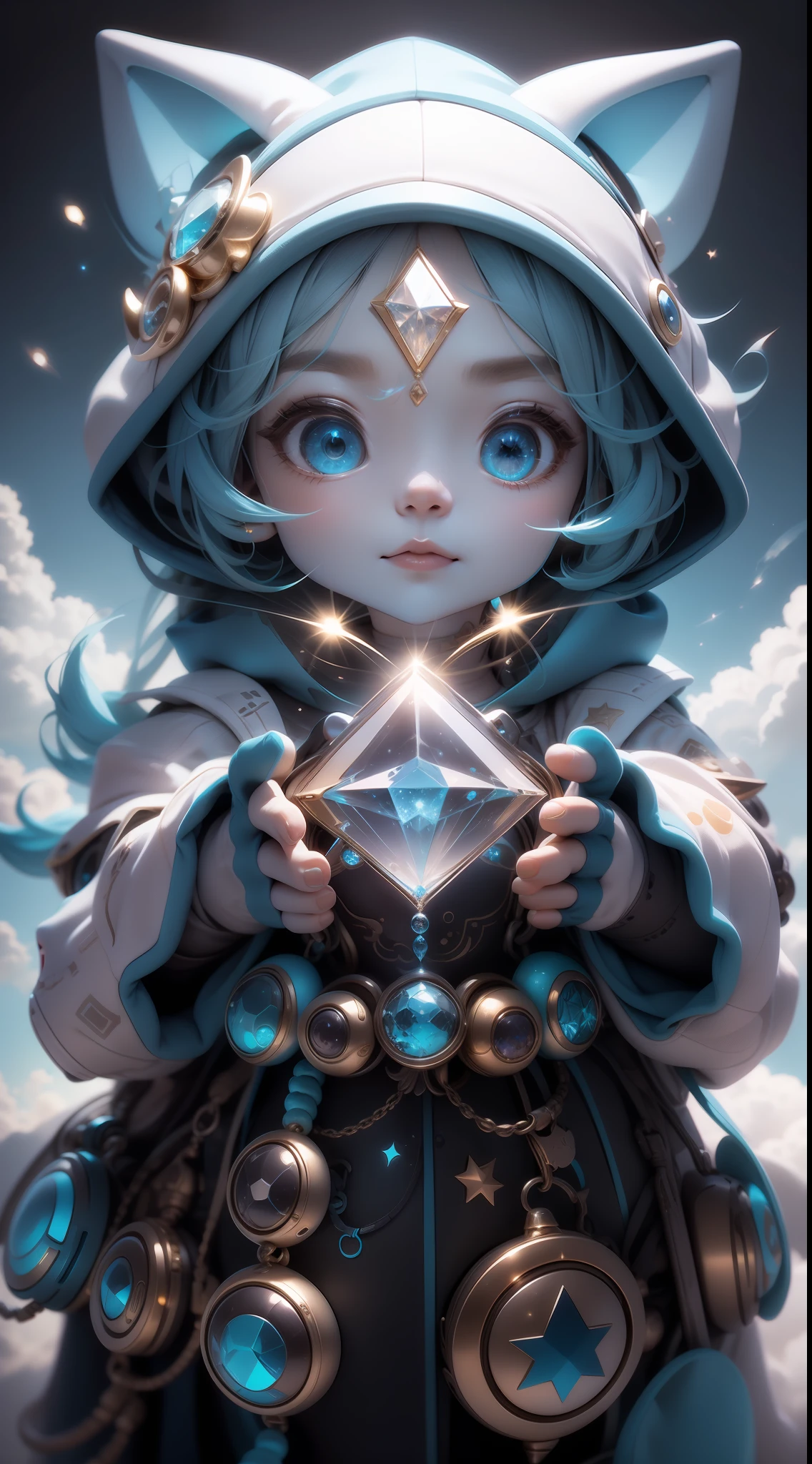 milky ways, stars, Energy geometric diamond, Cloud blue, God