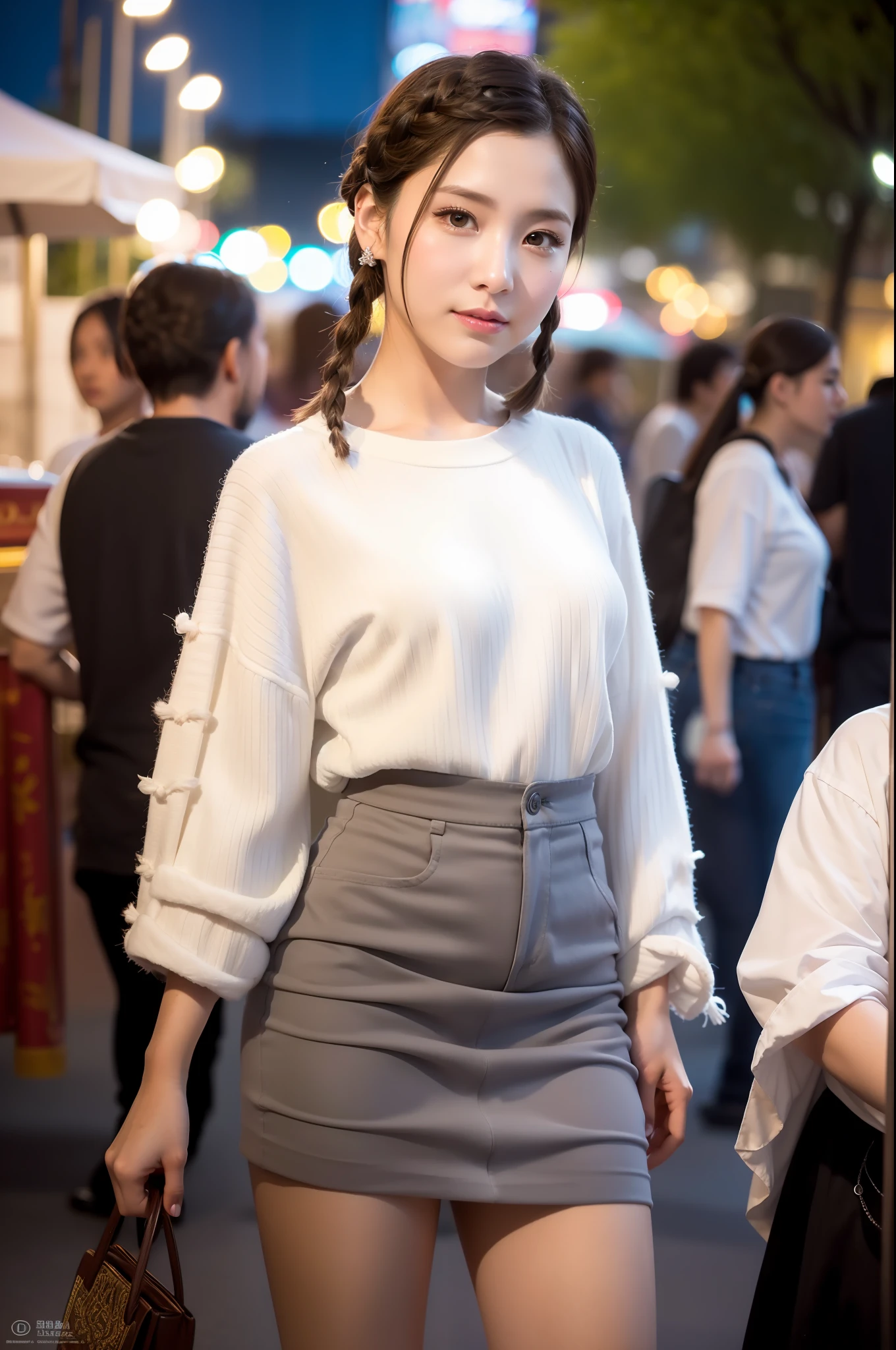 movie picture quality,Disney animation,Disney animated films,Street coffee stalls at night,30-year-old mature beauty,Short hair and small braids,Puffy skirt,depth of fields,high light,Real light,Ray traching,oc rendered,Hyper-realistic,best qualtiy,8K,Works of masters,super-fine,Detailed pubic hair,Correct anatomy,sharp focus on eyes,Bokeh,Facial features are carefully depicted