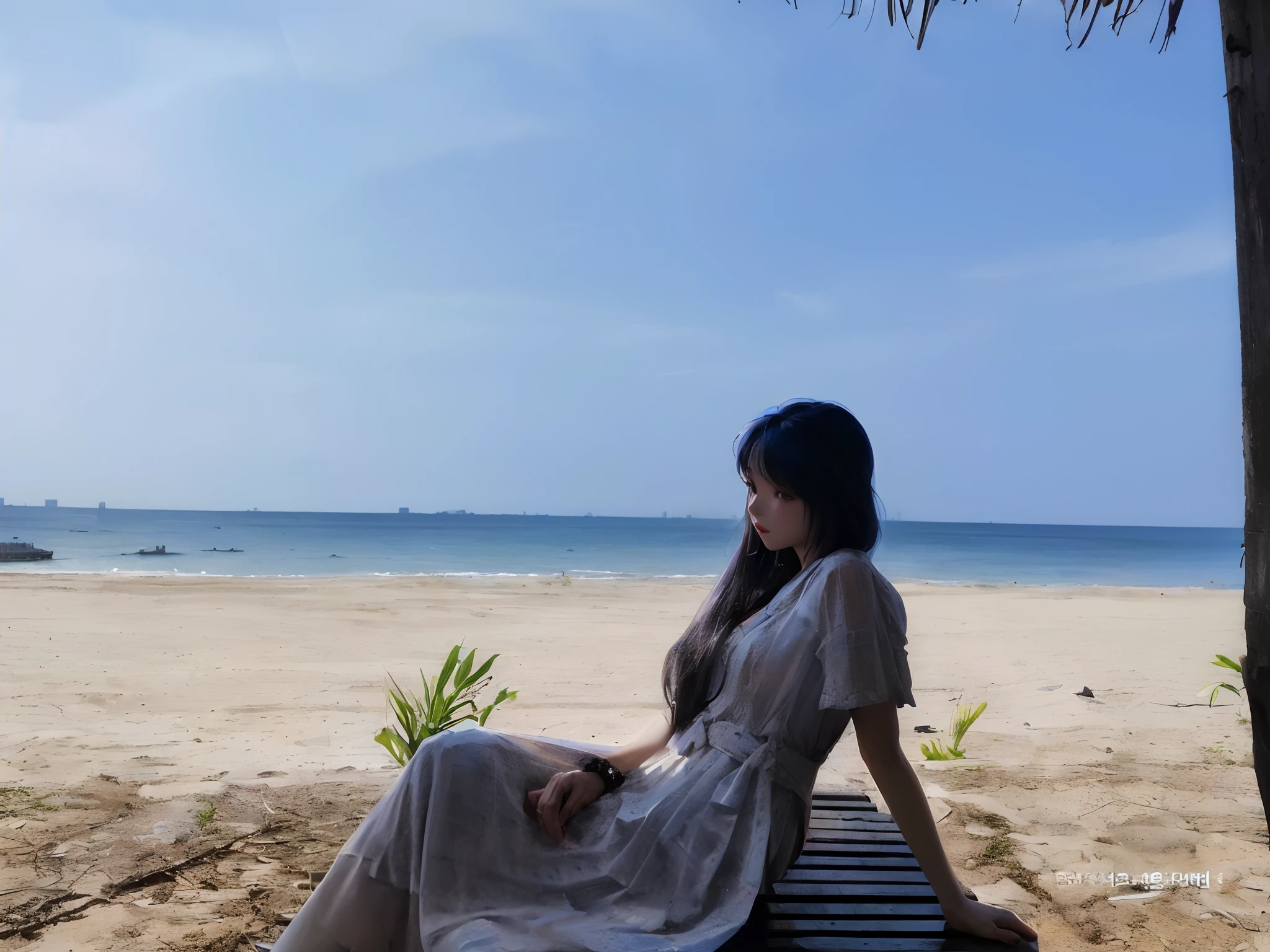 official art, masterpiece, sharp focus, (beautiful gorgeous cute Korean woman:1.3), (beautiful cute korean:1.3), korean beauty, Delicate and beautiful hair and eyes and face, realistic, ultra detailed, beautiful girl, blue sky, glow white particle, (sidelighting:1.2), sun light, white cloud, detailed clouds, slender, Lovely very large breasts and very large hip, open both eyes)), scenery, long straight hair, cute facial expression, building, (cityscape:1.7), dynamic hair, long straight hair, detailed platinum pink hair, glow blue eyes, (blue pleated shirts + white skirt), white long socks, pale skin, hair ornament, epic scenery,