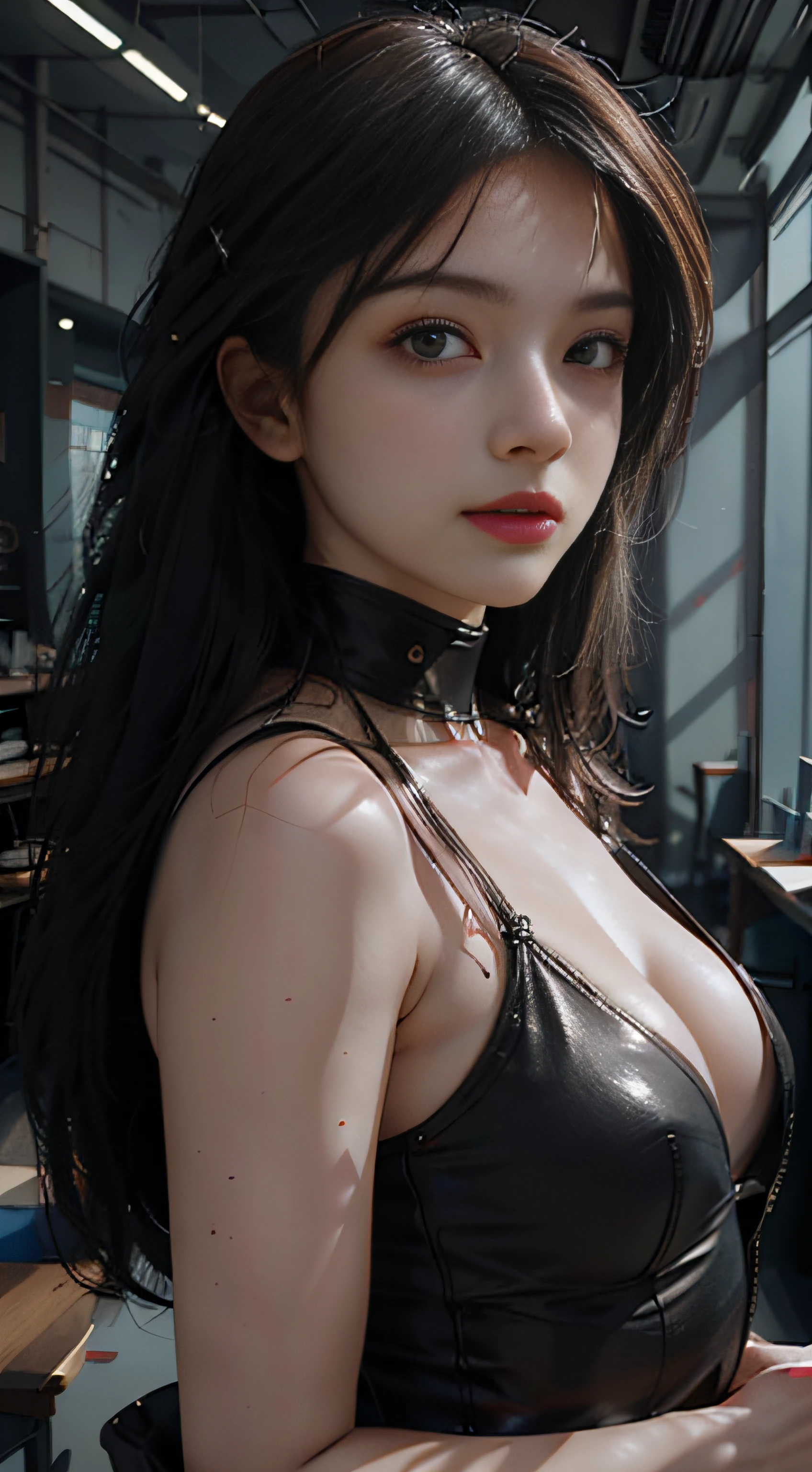 ((Best quality)), ((masterpiece)), (detailed:1.4), 3D, an image of a beautiful cyberpunk female,HDR (High Dynamic Range),Ray Tracing,NVIDIA RTX,Super-Resolution,Unreal 5,Subsurface scattering,PBR Texturing,Post-processing,Anisotropic Filtering,Depth-of-field,Maximum clarity and sharpness,Multi-layered textures,Albedo and Specular maps,Surface shading,Accurate simulation of light-material interaction,Perfect proportions,Octane Render,Two-tone lighting,Wide aperture,Low ISO,White balance,Rule of thirds,8K RAW,