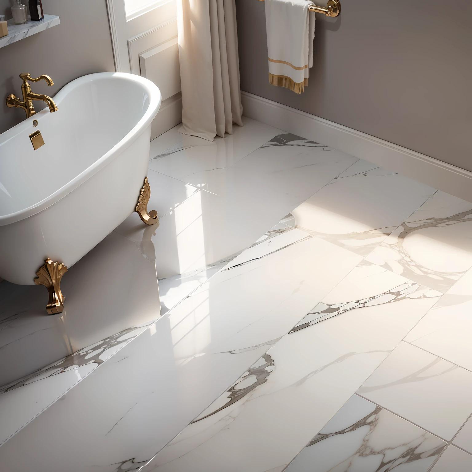 decorating a stunning marble bathroom floor using a range of essential components Preparing the Foundation