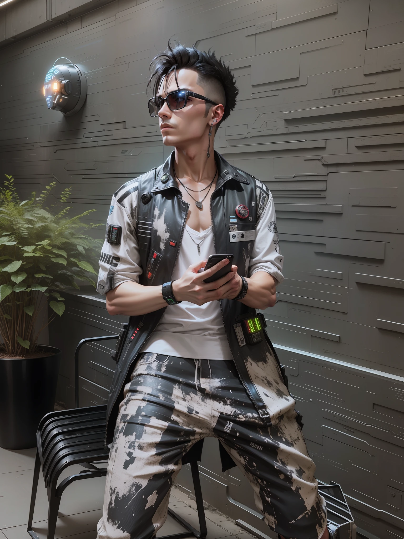 man, sci-fi, cyber, punk