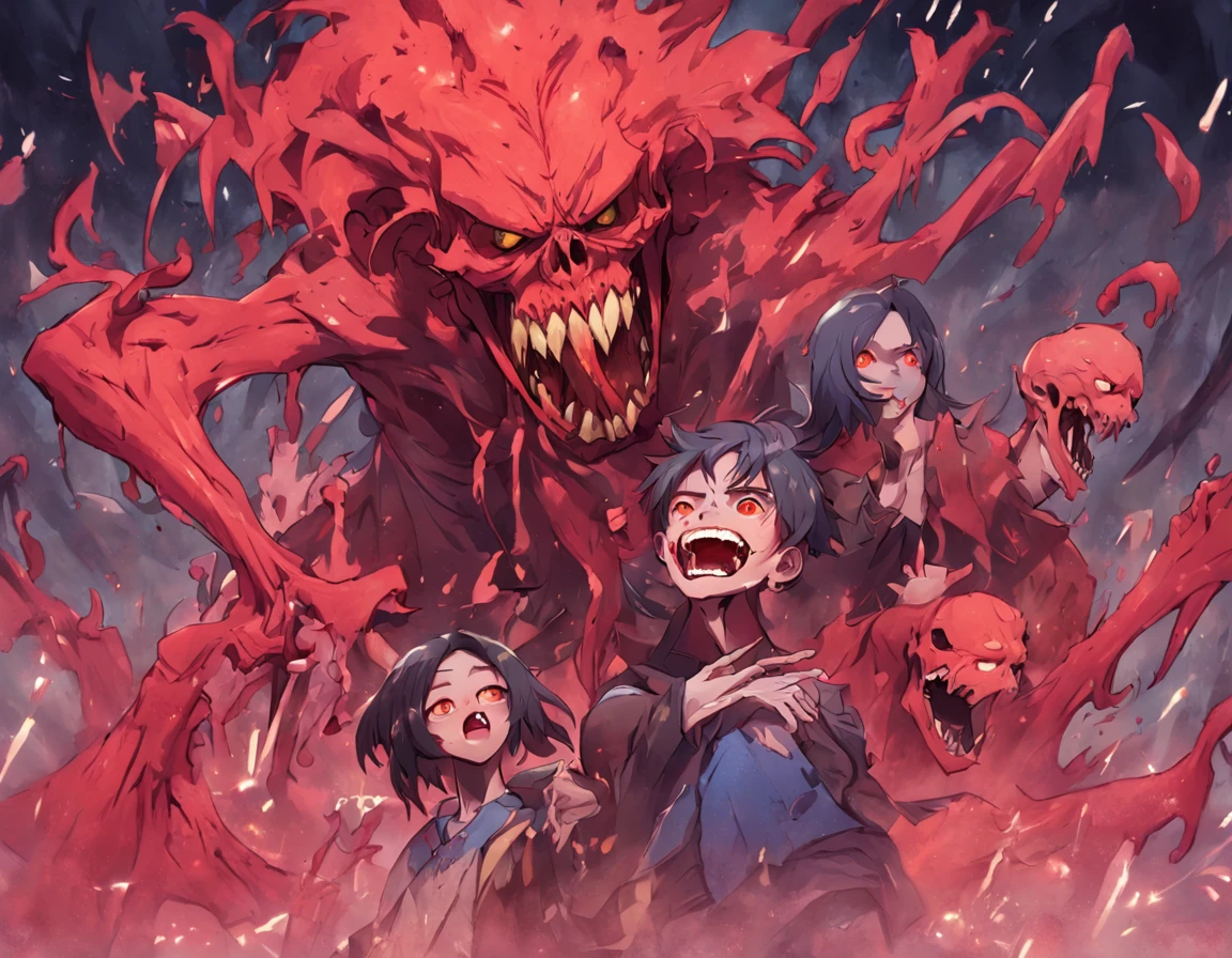 A group of monster zombies,Tear and bite each other, Man, Disney, Samdoesart, csgo, Scar, arma, concept-art, Jack Winchester, Carolina Reaper,