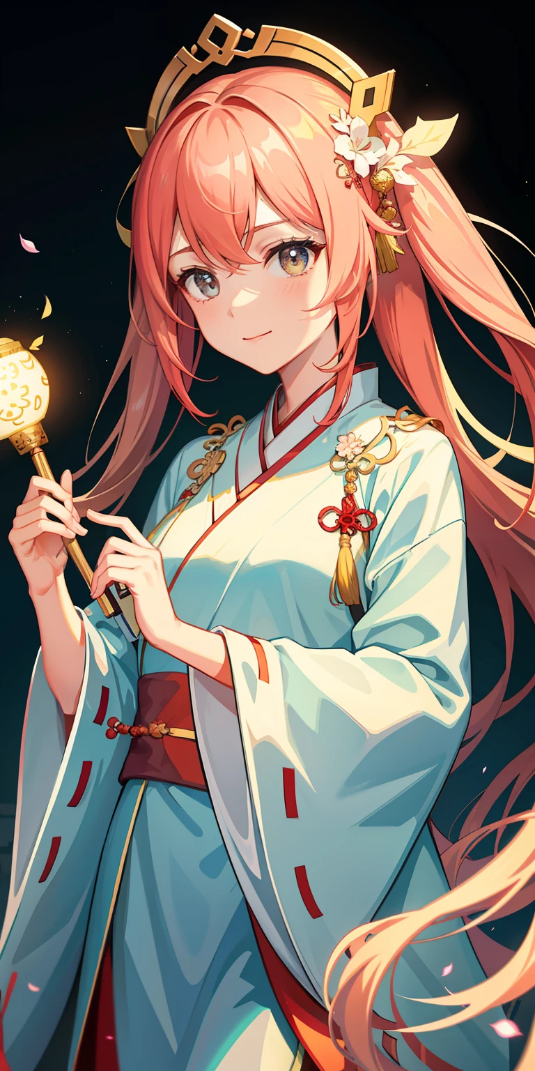 1girl, (hanfu), glowing, sidelighting, wallpaper,