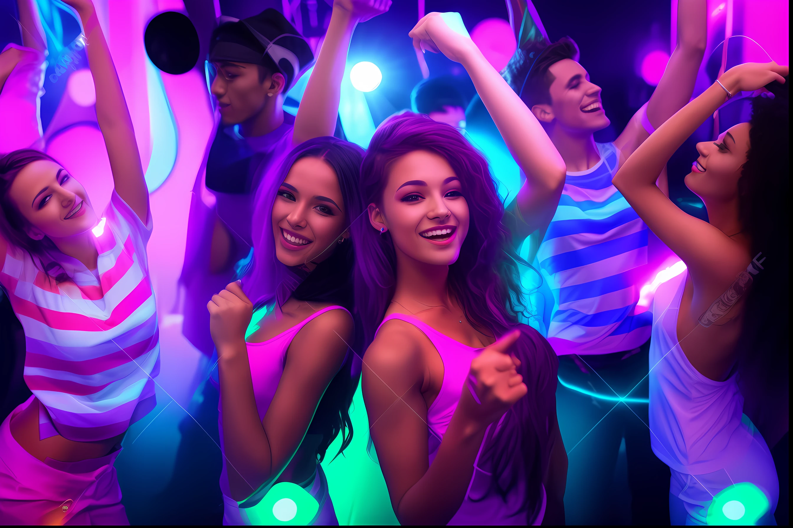 group of young people dancing in a nightclub or disco party stock photo, people dancing in background, nightclub dancing inspired, dance club rave, people dancing, party people in background, rave party, dance party, in a nightclub, party atmosphere, disco party, other women dancing behind, dancing in the background, dancing people, college party, “house music rave with dancers