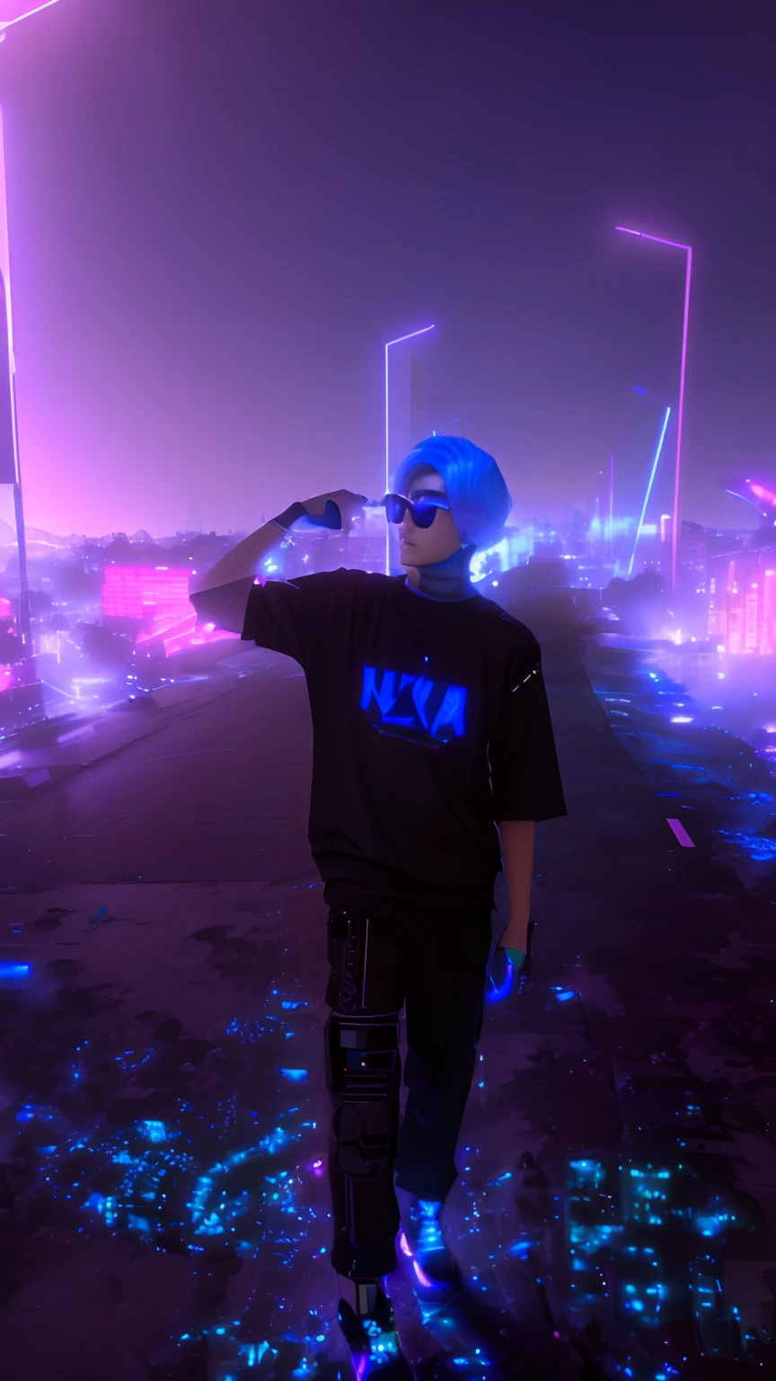Change Background Cyberpunk boy 8k Realistic