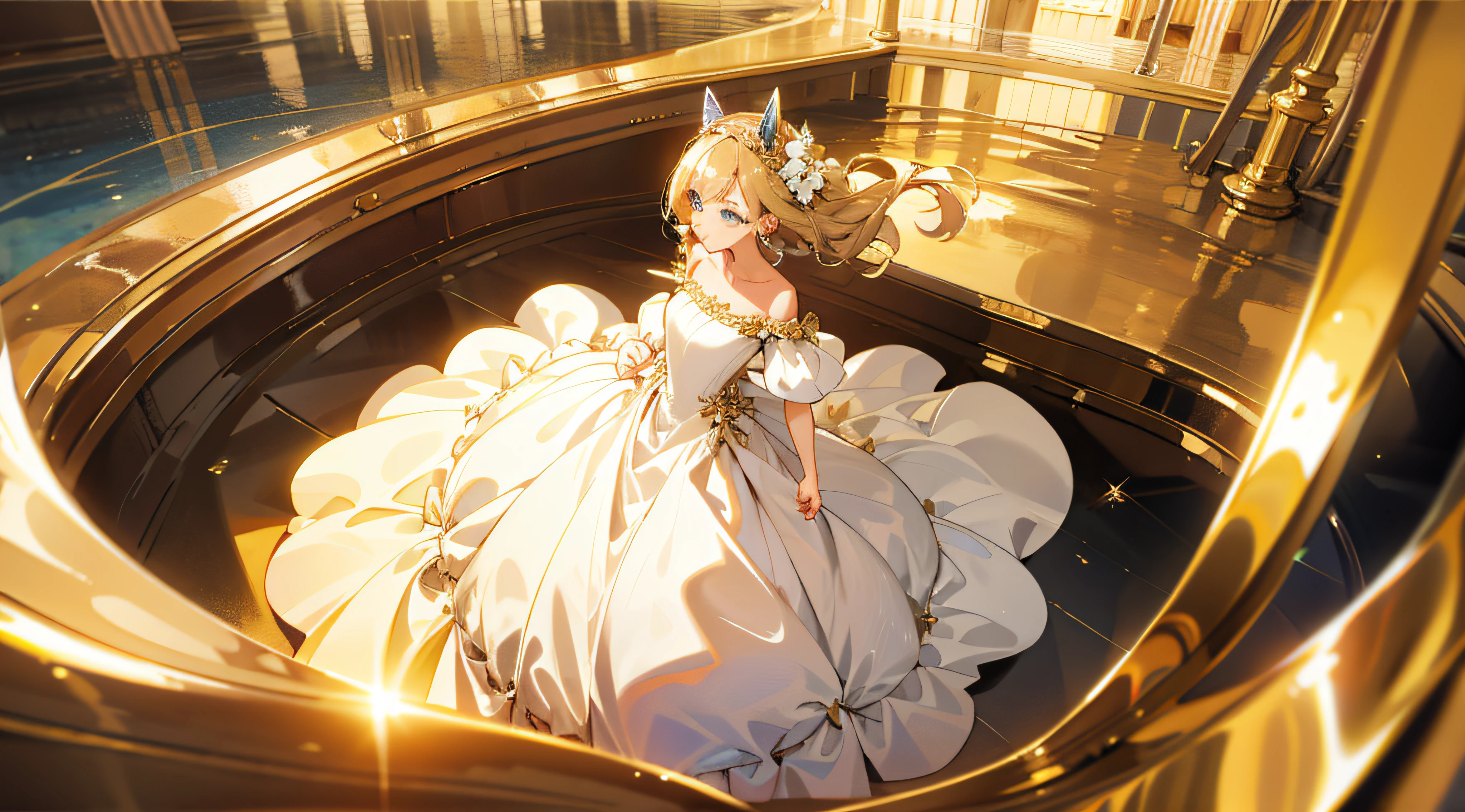 Golden Princess,Plain dress
