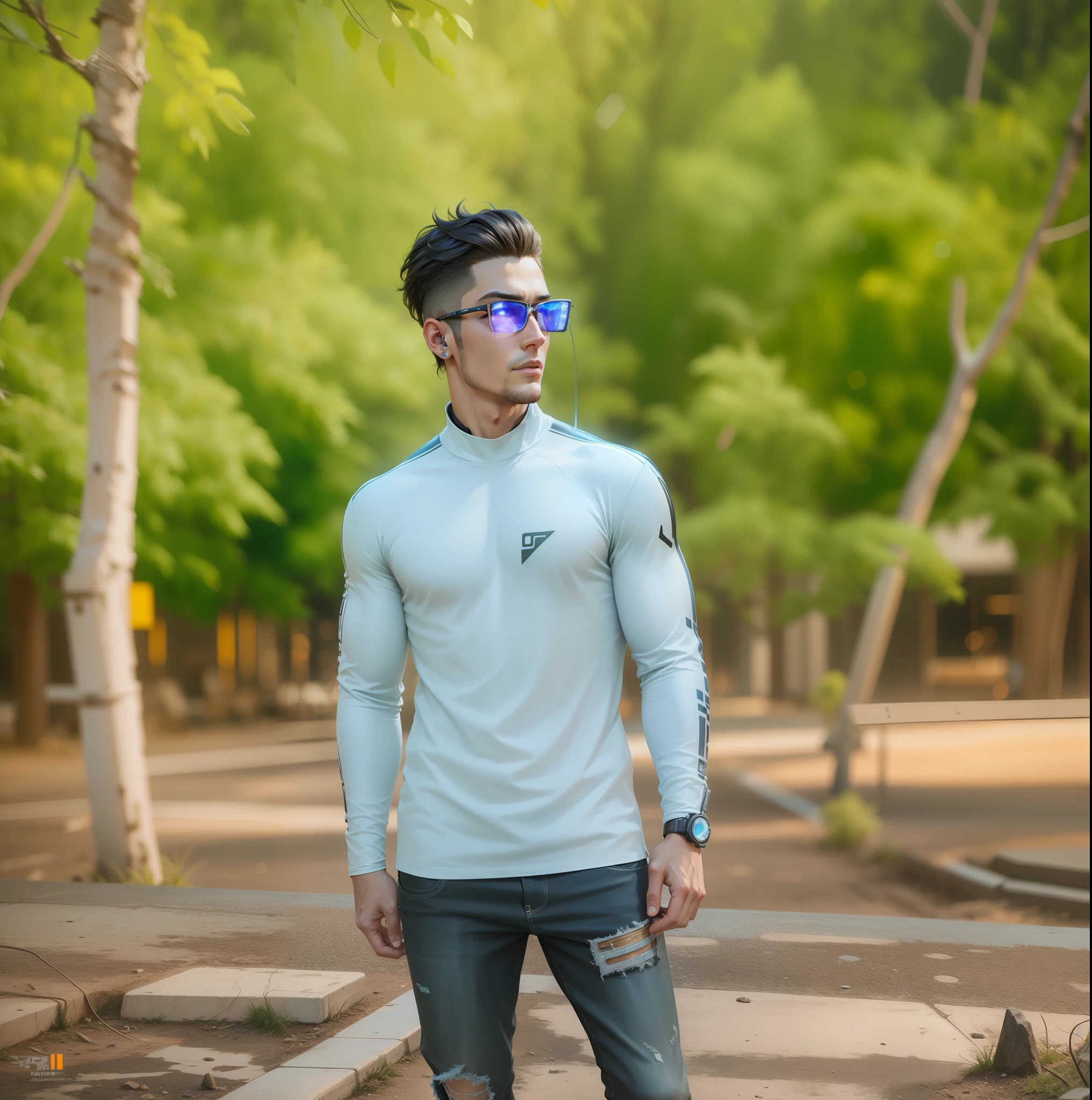 Change background cyberpunk handsome boy, realistic face, 8k, ultra realistic