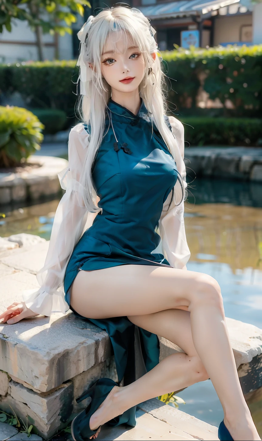 （（top-quality，16k，tmasterpiece：1.3）），Aya Shiina，（（26-year-old mechanical punk woman）），Beautiful Women in Perfect Shape：1.3，（（（White color hair））），（（Beautiful udder：1.3）），（Showers，hazy water）），（（Raised sexy）），（（squatt，legs crossed）），（nedium breasts）），（（（shift dresses，stocklings））），（（high-heels））），（（The reveal panties））