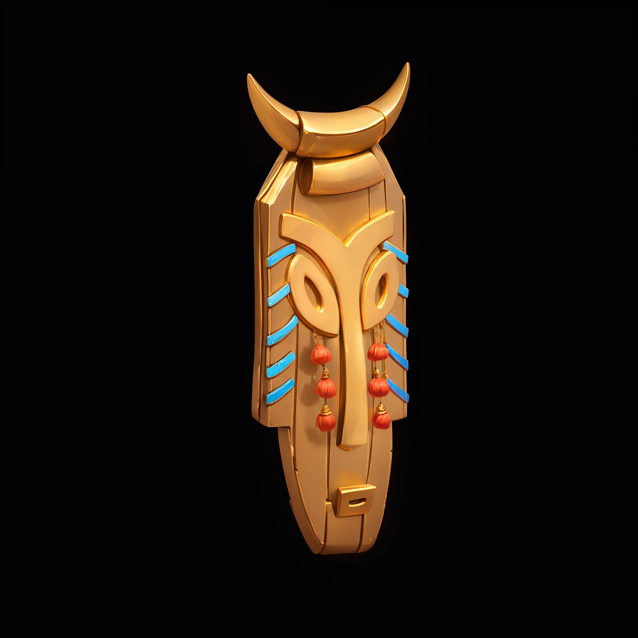 （golden colored:0.8），（amarelo:0.2），（Color:0.3），Mayan tribe，Hawaiian Nation，gameicon，highest masterpiece，high qulity