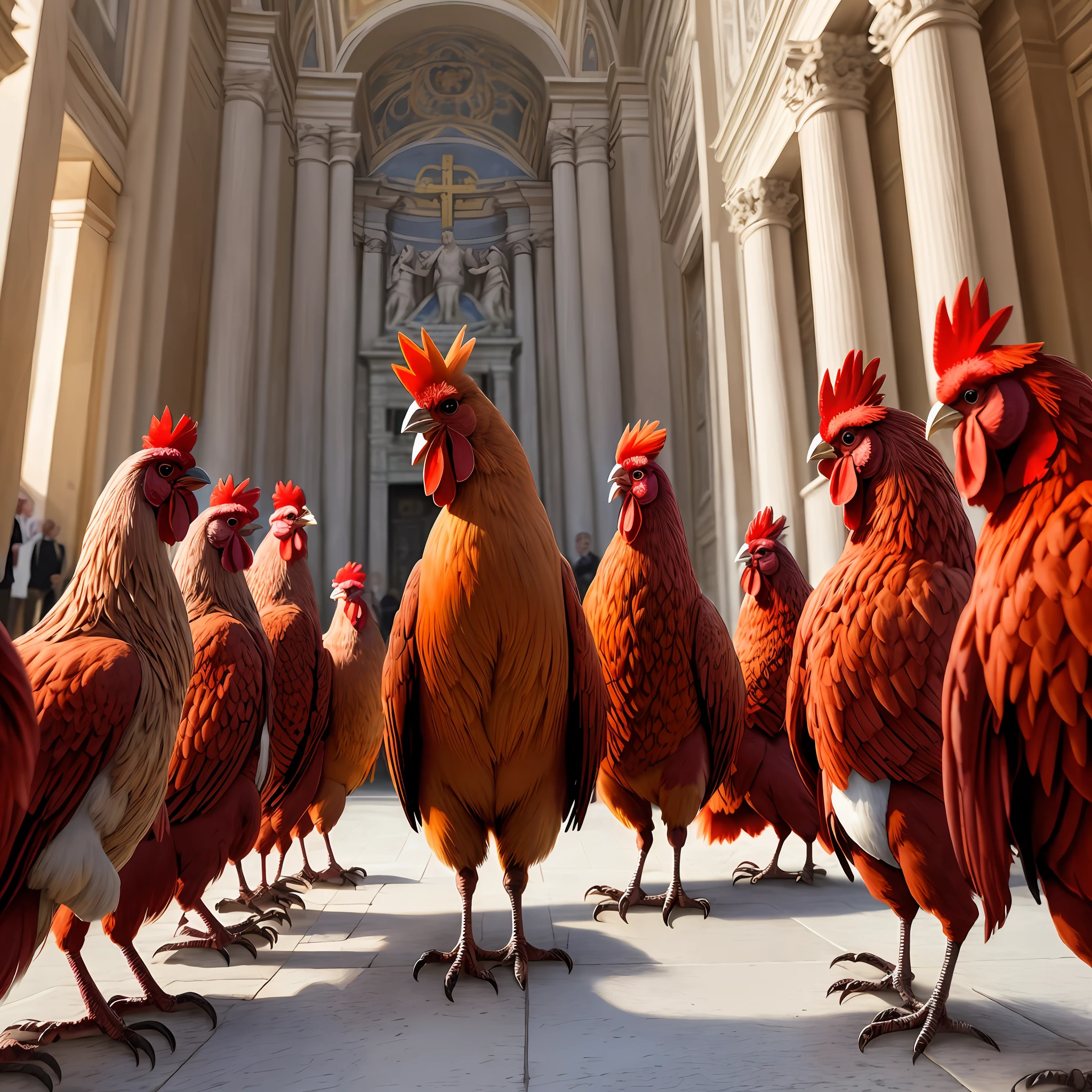 The Vatican was invaded by chickens