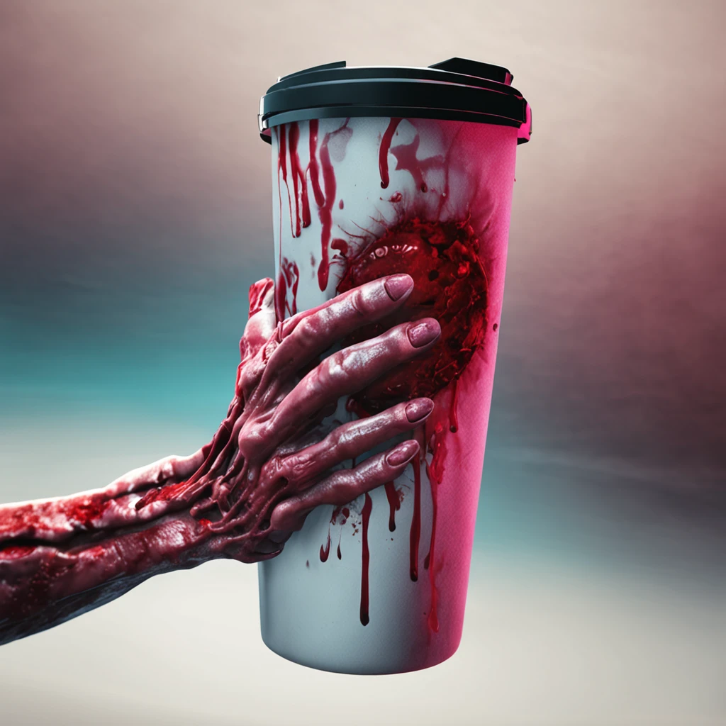 /imagine prompt: unreal engine, asian, close up, Zombie hand, zombie arm, holding a blood bag, holding a blood bag