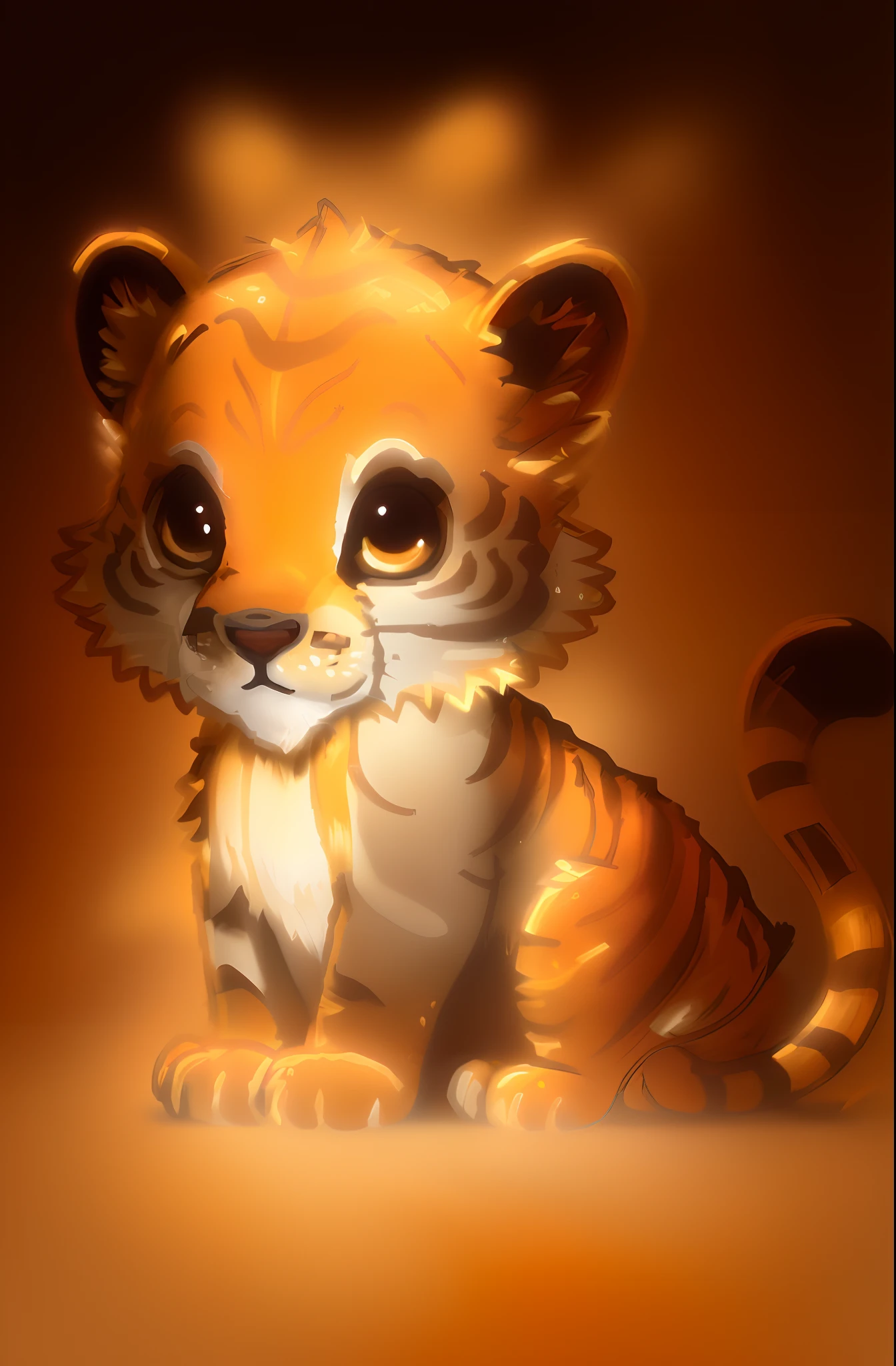 cartoon tiger sitting on the ground with a brown background, the tiger is smiling, cute animal, cute detailed digital art, cute cartoon character, a tiger, tiger, anthropomorphic tiger, ((tiger)), cute lion, cute digital art, cute cartoon, high detailed cartoon, cute cartoon style, adorable digital painting, cartoon style illustration, cartoon illustration