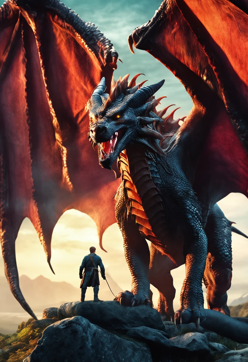 (masterpiece:1.2), (best quality,:1.2), 8k, ultra detailed, ((photorealistic)), professional light, cinematic lighting, fashion photography, ambient lighting, a dragon flying over a burning village in the mountains, breathing fire, emb-drgn, FanLan, <lora:FantasyLandscape-10:0.6>