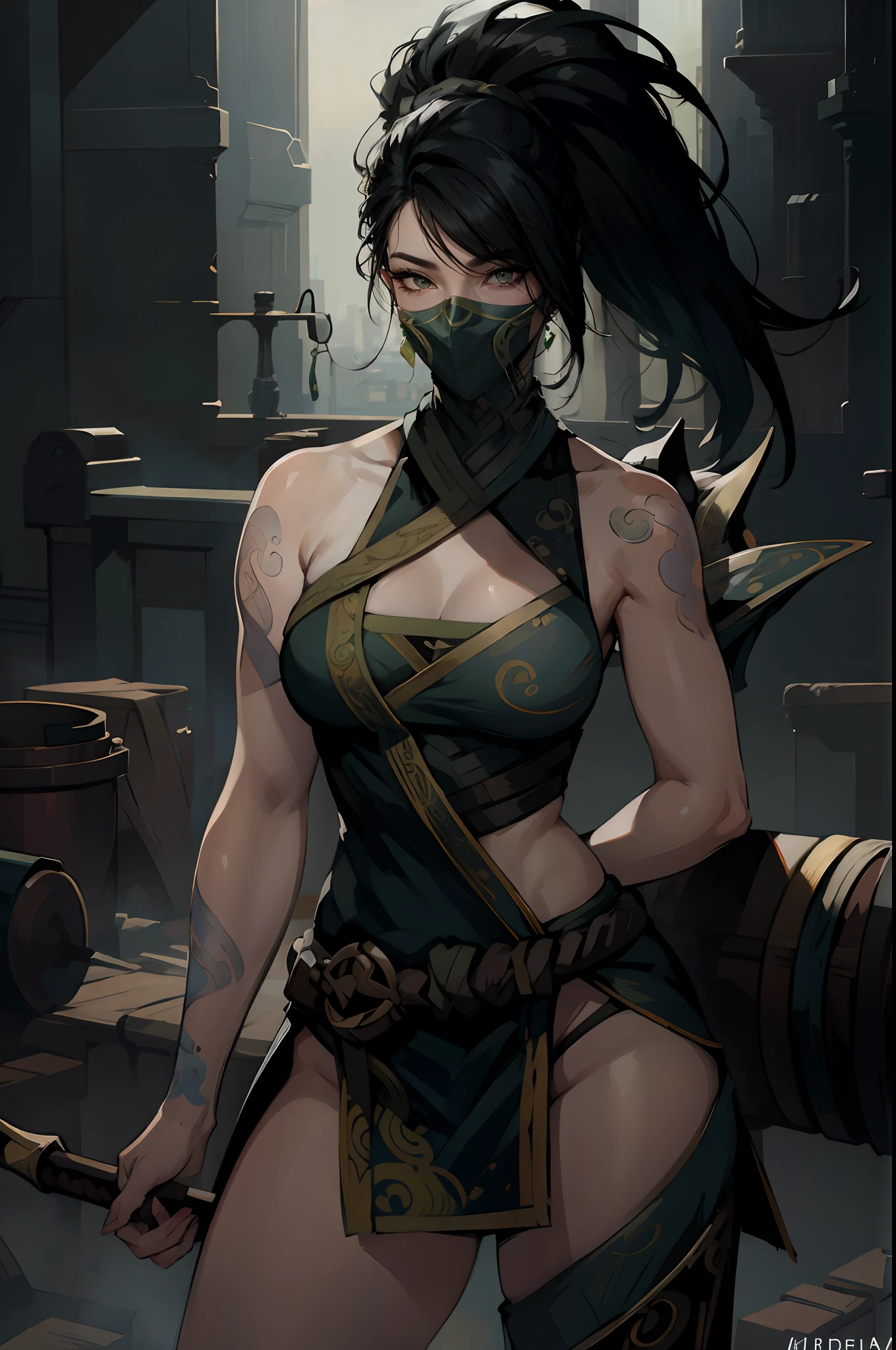 rostros perfecto, rostro definido, rostro akali, ojos verdes