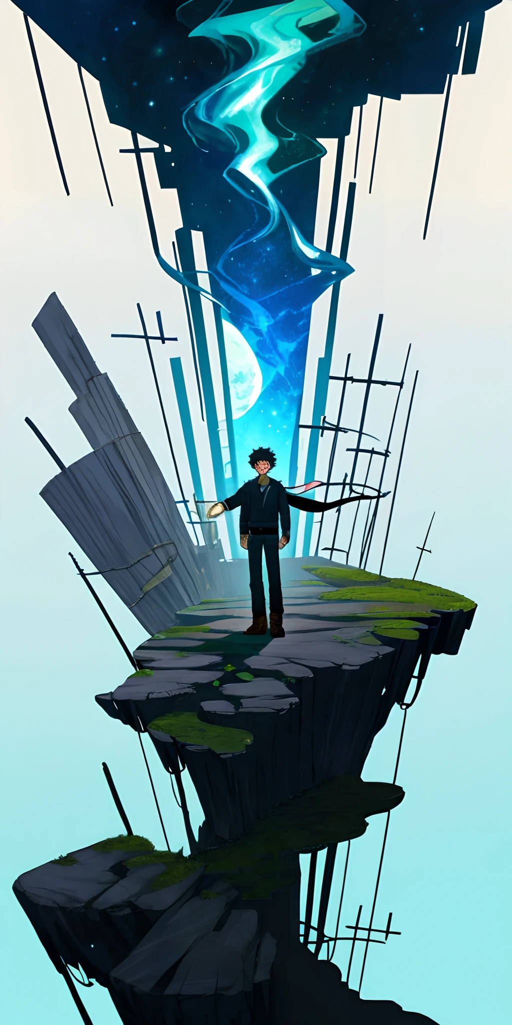 (tmasterpiece,best qualtiy),A 20-year-old boy survives on an isolated island
