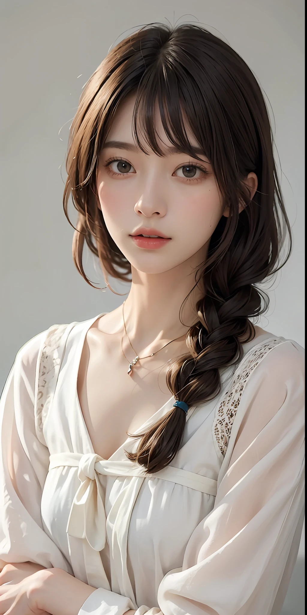 (masterpiece, Highest quality:1.2), One Girl, 18-year-old, cute, Expressionless, alone, Small Nose, Small red cheeks and nose, 非常にcute表情, Random Hairstyles