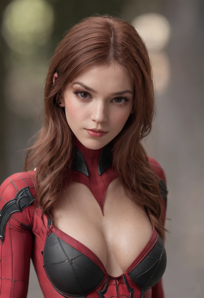 Spider girl without clothes , full HD , ultra quality , very detail , hot body , sexy , ray chasing , small breast