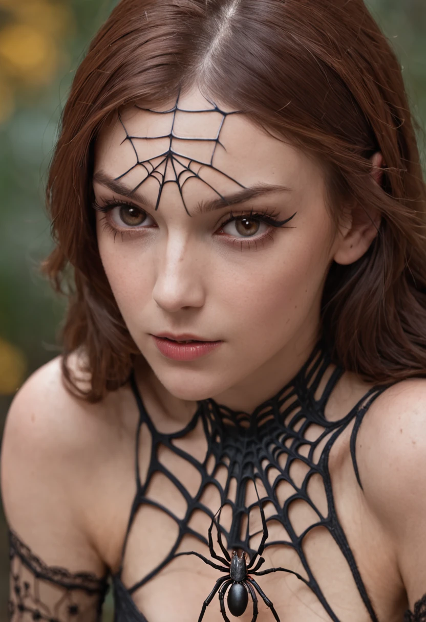 Spider girl without clothes , full HD , ultra quality , very detail , hot body , y , ray chasing , small bre