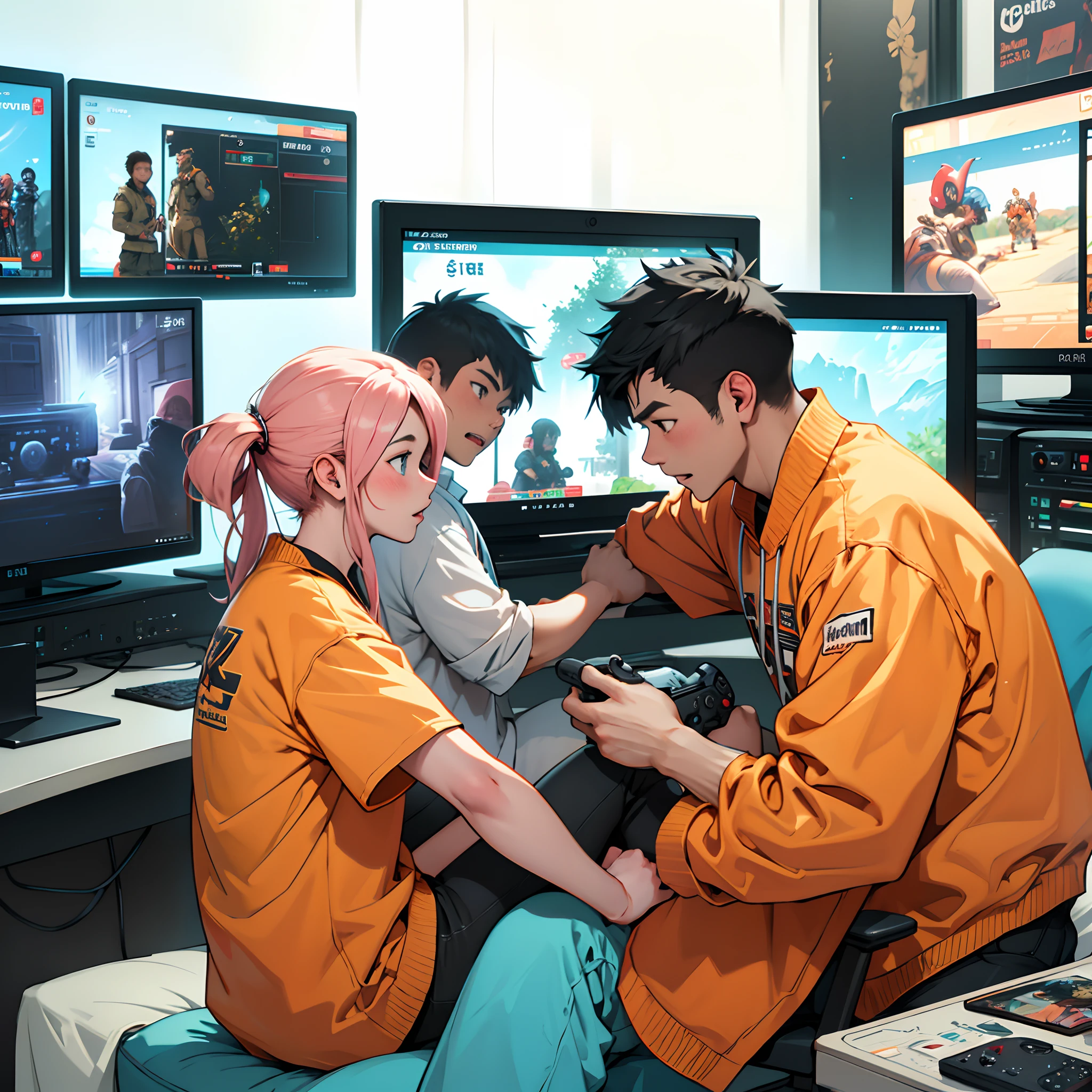 1 boy , 1girll , A couple playing video games on the couch together, Play video games, playing, Video - Games, Play PC Games, Video games, Games, Video game, Twins playing video games, Video games, Video Game Consoles, Plays Video Games, Casual Game, Video game style, Games, 1614572159, Video games , Games room wallpaper , Have a good time , duo, hot , blush