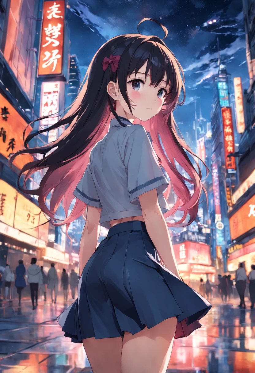 Best quality, Masterpiece, 超高分辨率, (Photorealistic:1.4), Full body photo,wearing short skirt, 1girll,