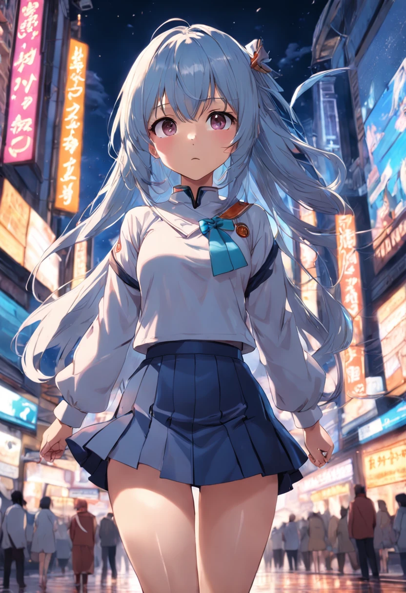 Best quality, Masterpiece, 超高分辨率, (Photorealistic:1.4), Full body photo,wearing short skirt， 1girll,