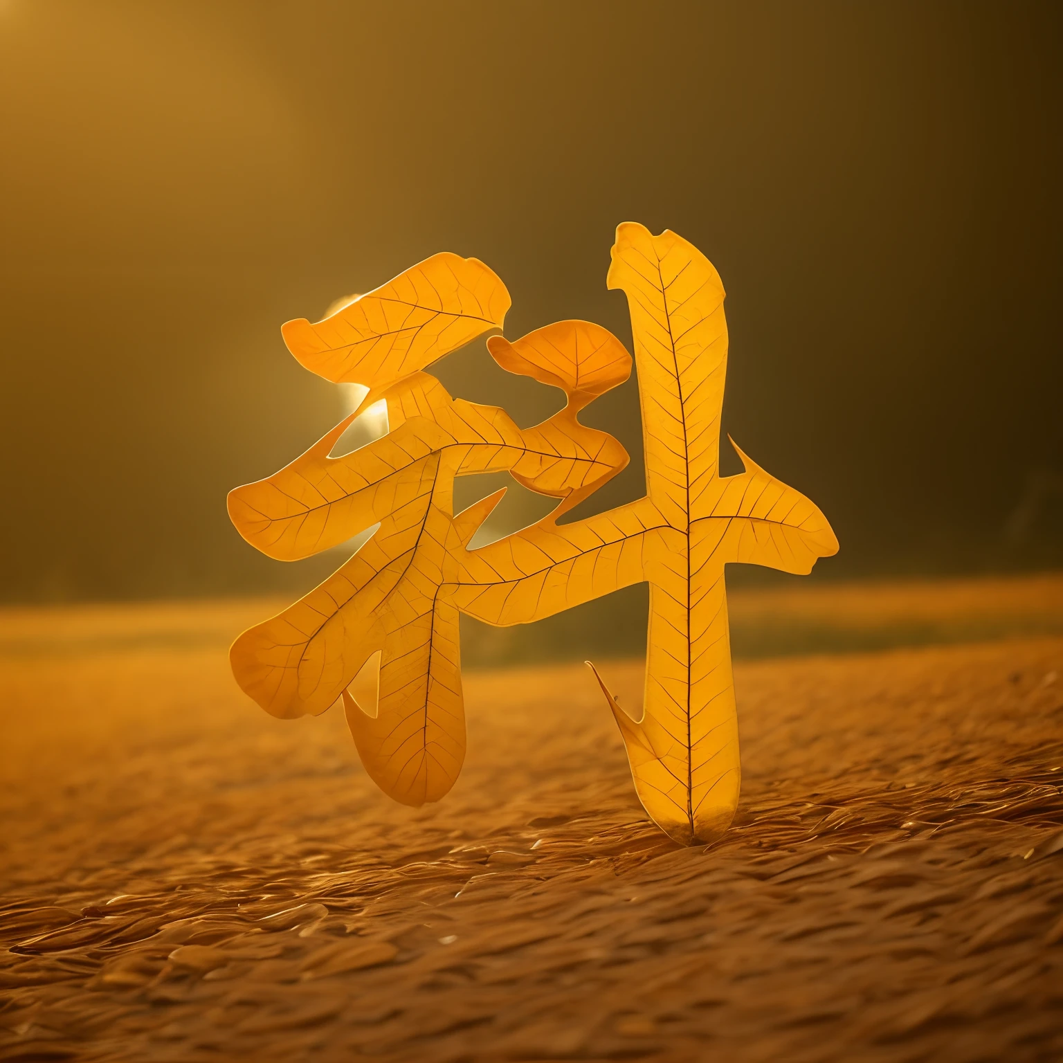Autumn, fallen leaves, wheat, rice fields, details, abundant