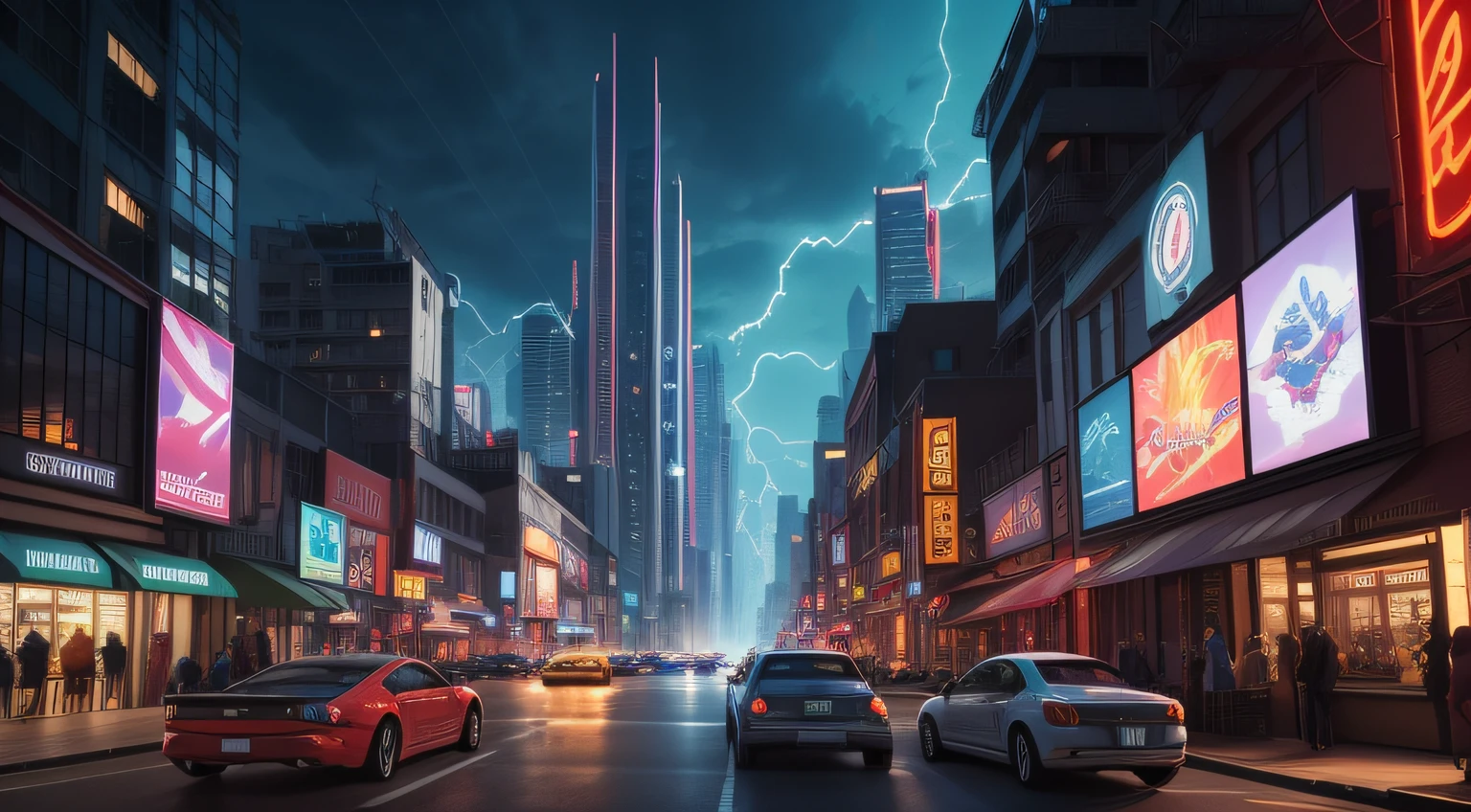 Subject: A photorealistic wallpaper featuring a vibrant and dynamic city inspired by the Sonic the Hedgehog universe.
Type of Image: Photorealistic digital artwork capturing the energy and excitement of a city reminiscent of Sonic's adventures.
Art Styles: Photorealism with a touch of fantasy, showcasing intricate details of the Sonic-themed cityscape and its iconic elements.
Camera: Captured with a wide-angle lens to encompass the entire bustling city.
Background: The background showcases a city with futuristic architecture, bright colors, and elements inspired by Sonic's world.
Render Related Information: High-resolution render (4K) with meticulous attention to detail in the cityscape, Sonic-themed elements, and the energetic atmosphere.
