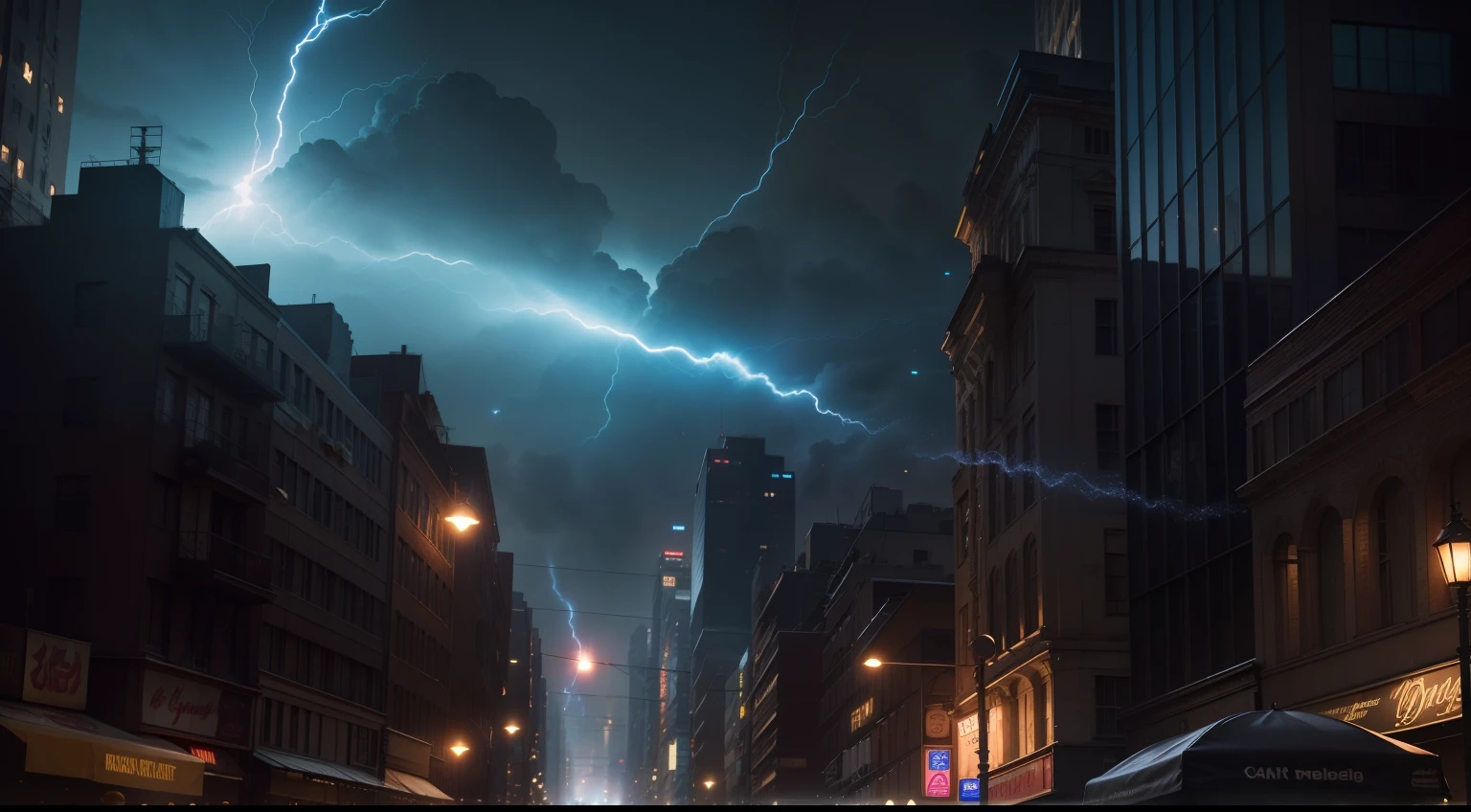 At night, Many, many ball lightning invaded the metropolis,Float in the streets,dense,frenzied,Realistic texture,Realistic cinematic effects,detail-rich,realisticlying,Ultra-high quality GC quality,Look up close-up,
