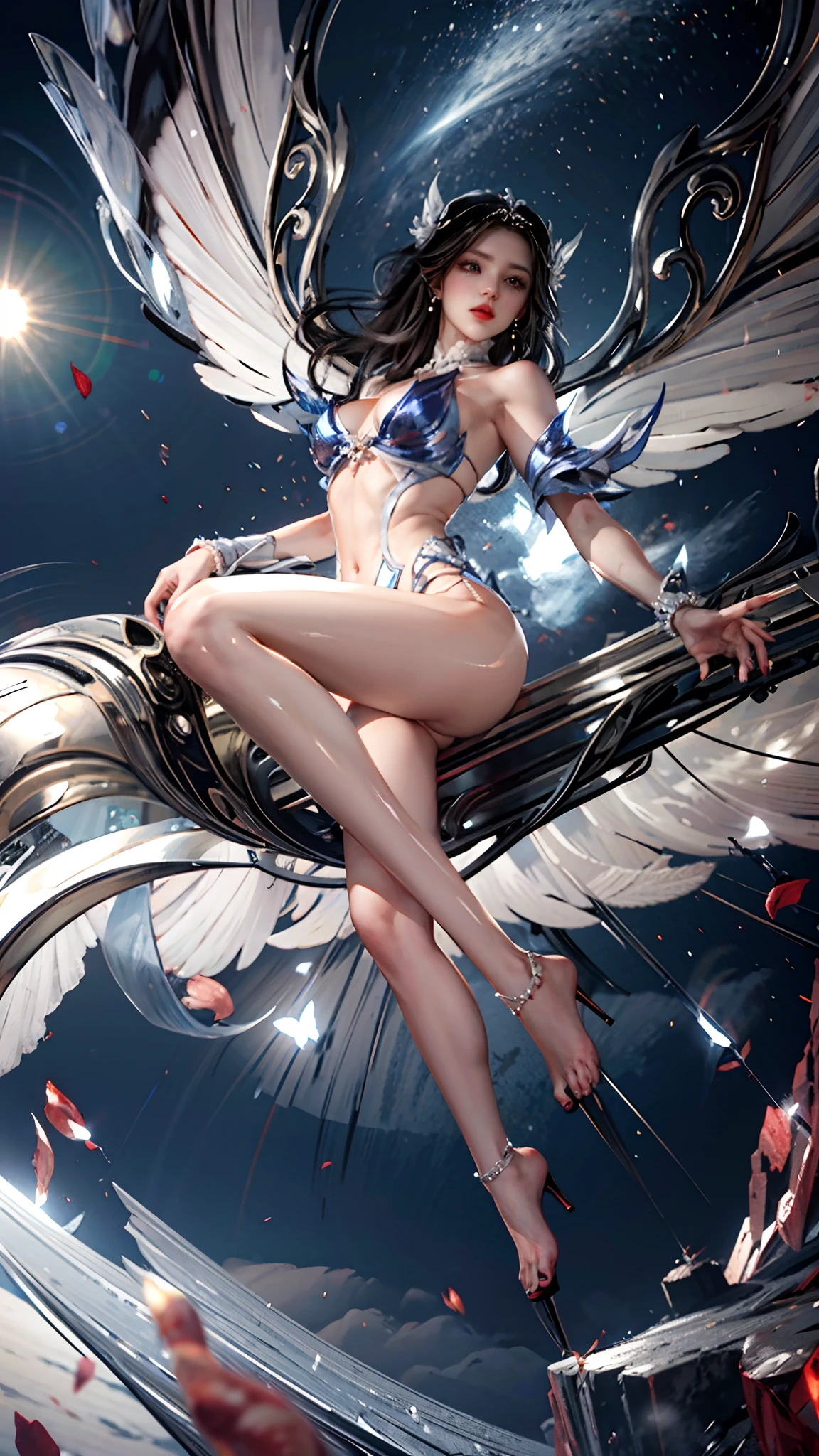 Royal sister,Detailed eyes,详细的脸,mature face,Ripe body,Tall body,Seductive body,Long legs,8k,k hd,fleshy feeling,Translucent lace,White plump delicate body,Beautiful face,Cherry small mouth,Beautiful and delicious(3D royal sister),a plump buttocks, jade foot,