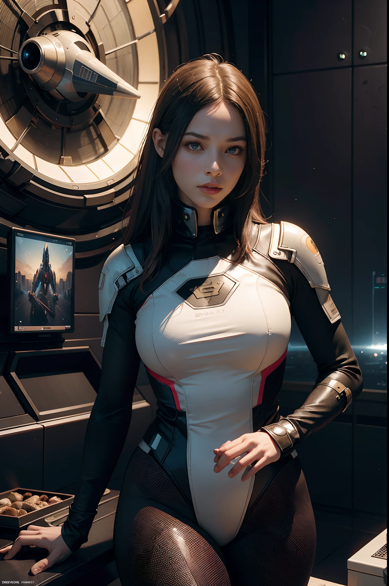 sexy woman (Huge boobs) in a Star Wars stormtrooper costume, CGI with clear focus, Photorealistic, high detail, Realistic, Masterpiece, absurdress, Best Quality, HDR, hiquality, hight resolution, Extremely detailed, 8k wallpaper, intricate details, 8K UHD, Full-HD, (foto realista:1.2), Contrast, sharp lighting, Cinematic lighting, natural lighting, hard light, Backlighting, Global Illumination, Environment Occlusion