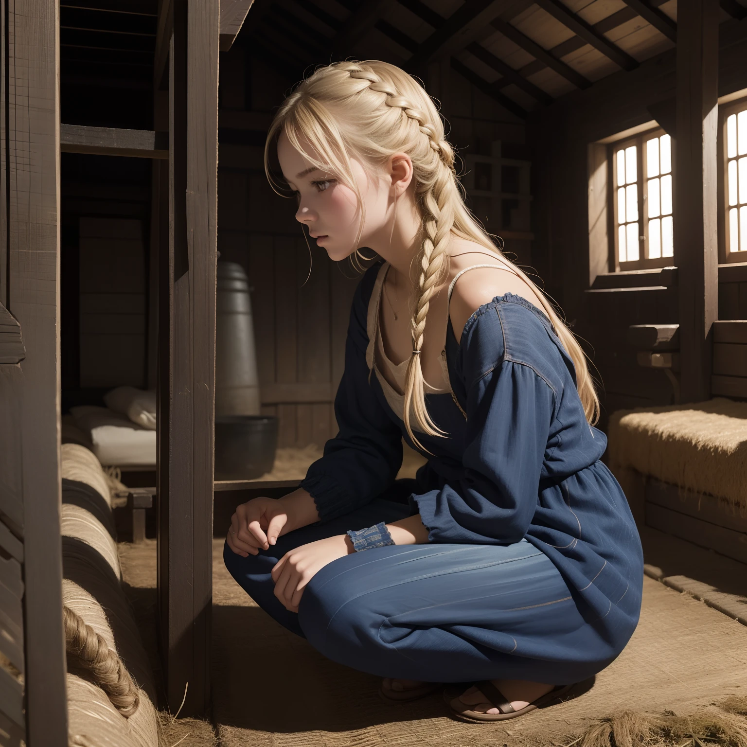 Medieval Russia、Rural areas、Beautiful girl in serfdom、Sexual assault by the son of a nobleman、fullnude、ripped clothing、Braids、a blond、In the barn、Bloody、Livestock barns、12year old、独奏、One girl、Bitterly raped by a young nobleman、Ripped clothes、An unfortunate girl abandoned by her parents for little money、ragged clothes、A girl is assaulted by the son of an aristocrat、