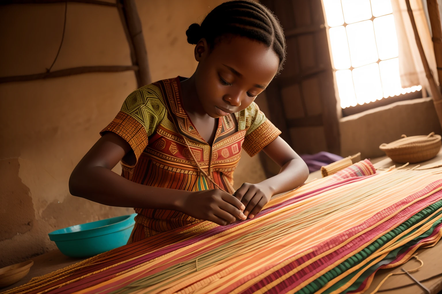 Date: 2019
Country: Central African Republic
Description: A ager passionately learns the art of creating intricate handwoven textiles, showcasing the rich heritage and craftsmanship of the country.