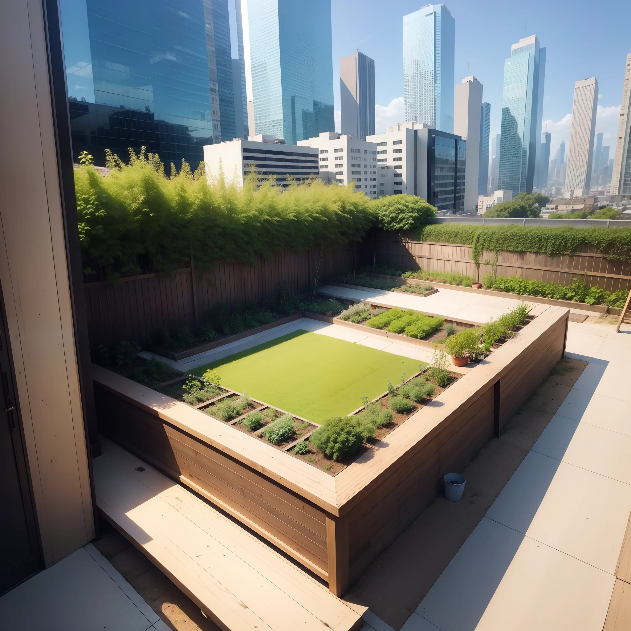 城市, On the rooftop, Urban farm, Urban living, Sustainability, tie