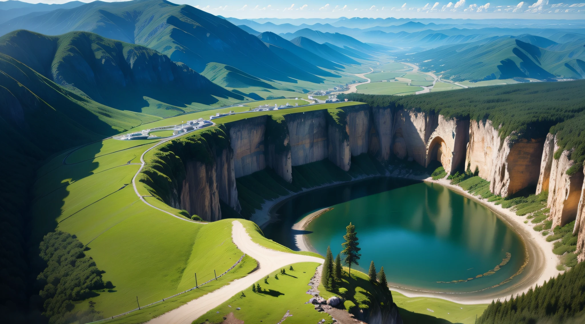 enchanting scenery,aerial shot,4K