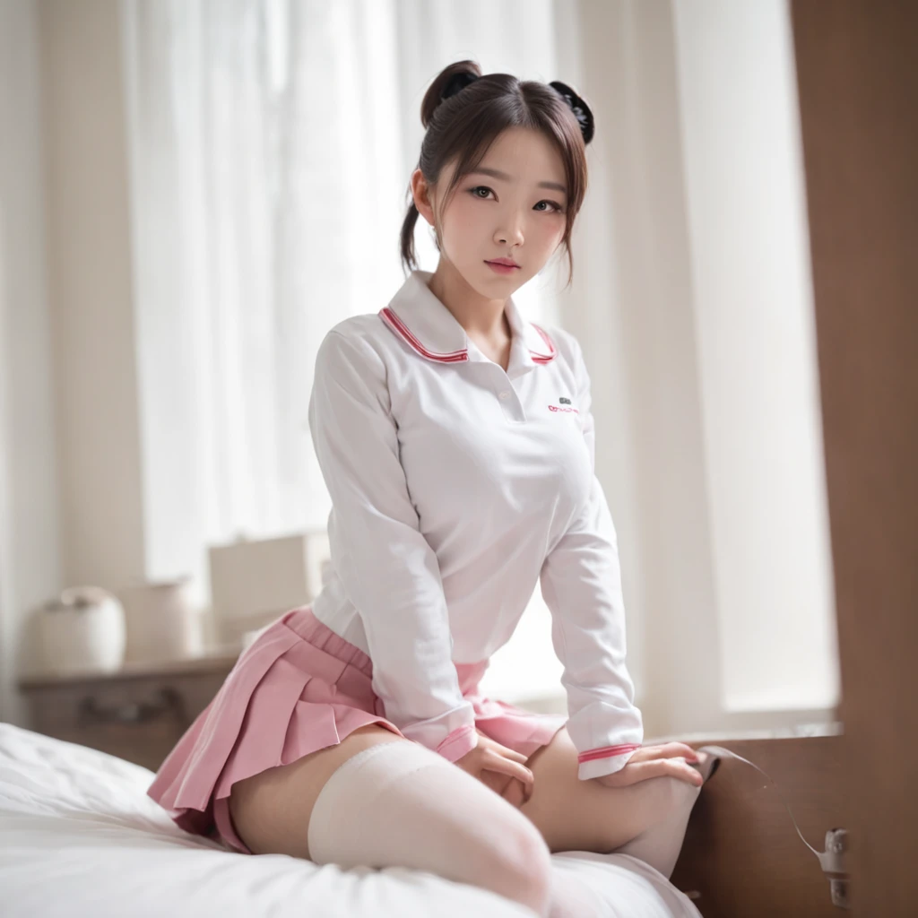 NSFW Girl JK Uniform Pink Pleated Skirt Bed Bedroom Creampie Student Pure Extreme Picture Quality White Calf Socks Black Single Ponytail Barefoot Close Up Focus Split Legs
In bed sweat vaginal behind Bai Zhe skin girl open white stockings drunk smile
