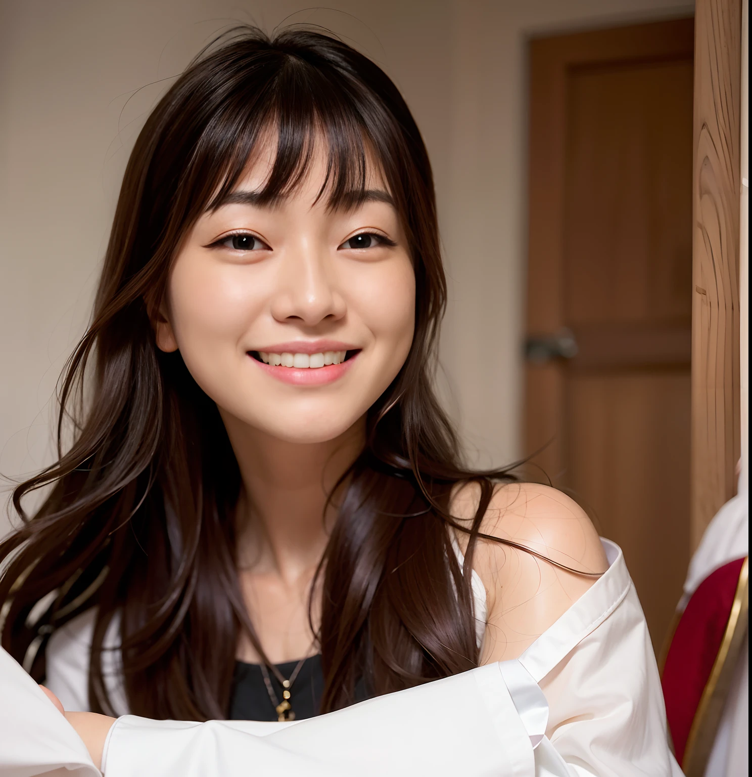 there is a woman that is smiling and posing for a picture, jaeyeon nam, female actress from korea, a young asian woman, heonhwa choe, kwak ji young, gemma chen, gongbi, young cute wan asian face, lee ji-eun, lee ji - eun, gorgeous young korean woman, sangsoo jeong, xintong chen