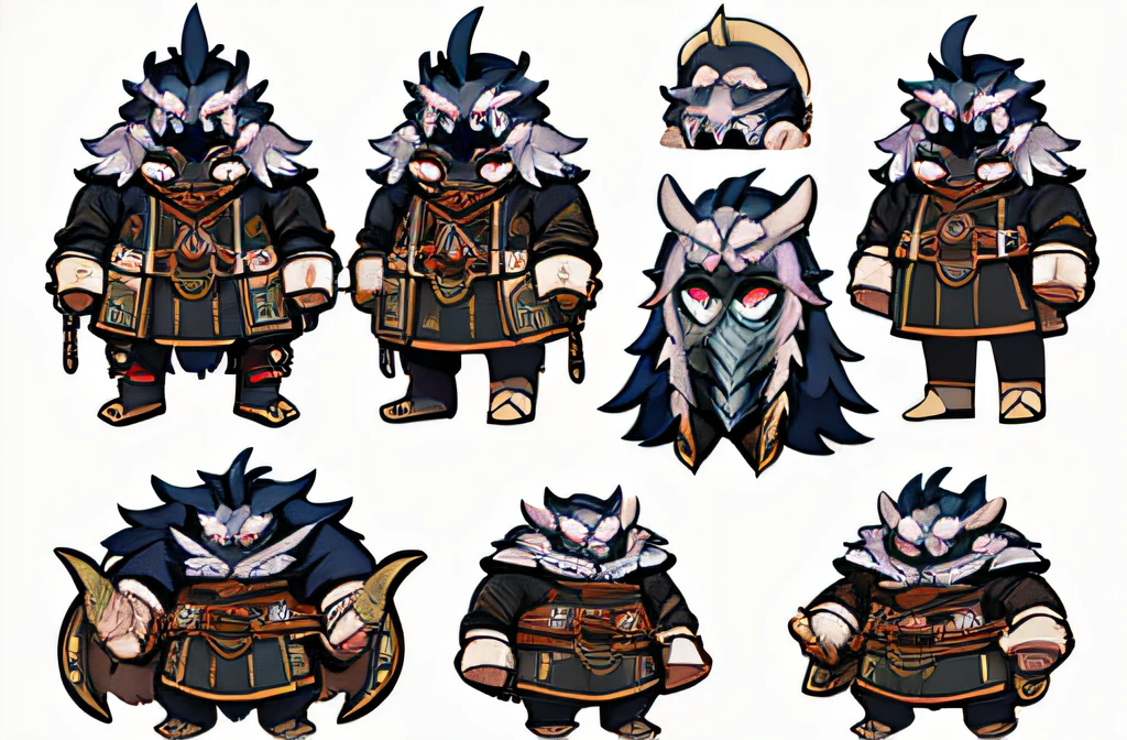 monster concept design, vector, white background, sprite art, masterpiece, high quality, character frames, character poses,