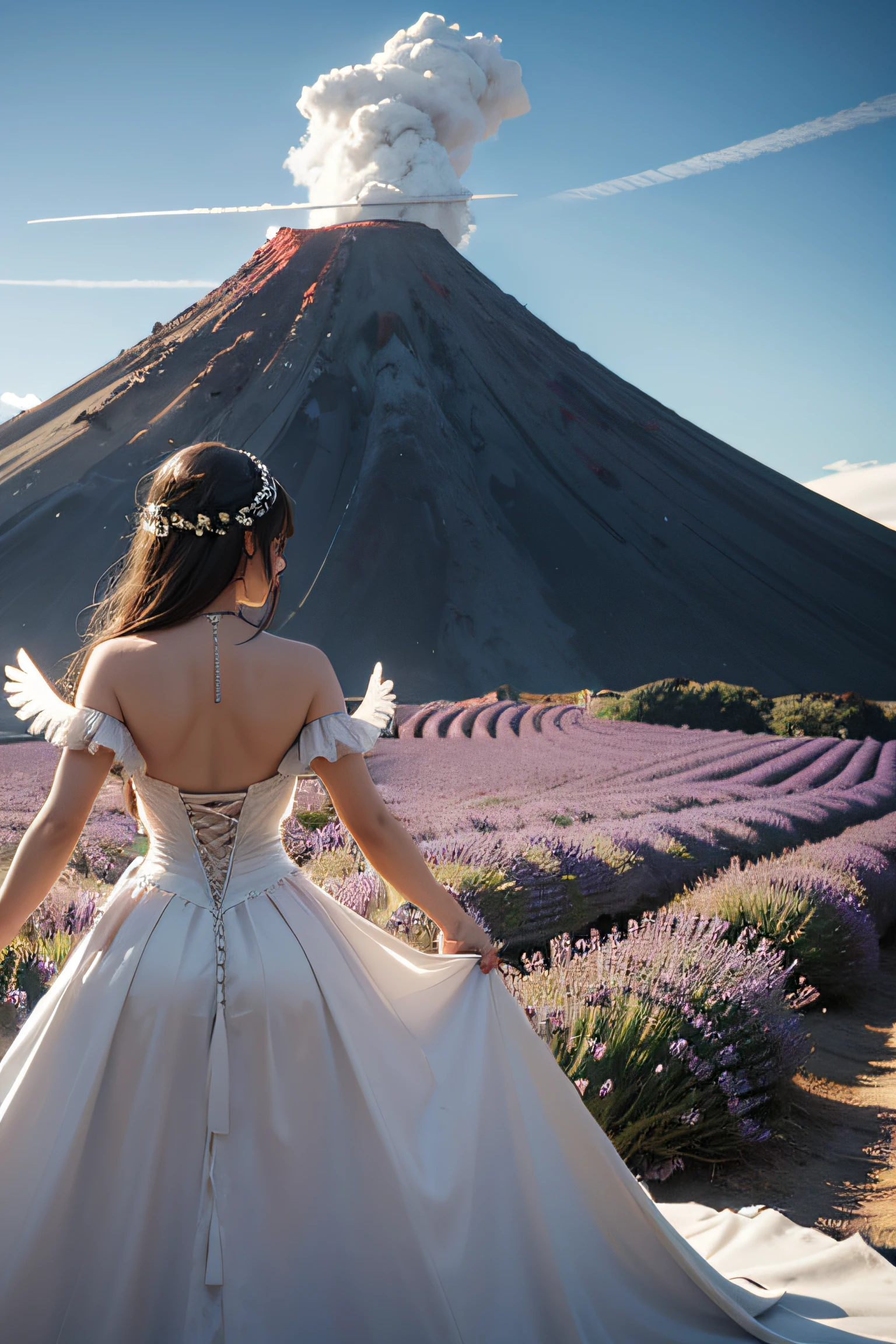 Lavender flower field