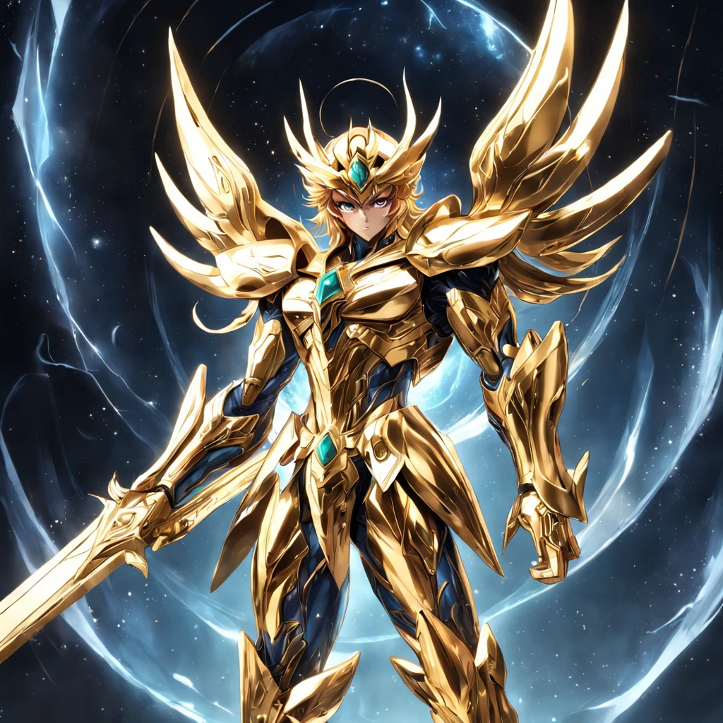 Gold Saint Seiya,Warriors,battle hardened,Gold Warframe,Ornate ornamentation,Sharp,Strong body,Clear lines,Determination,Mysterious runes,Peculiar light around。
