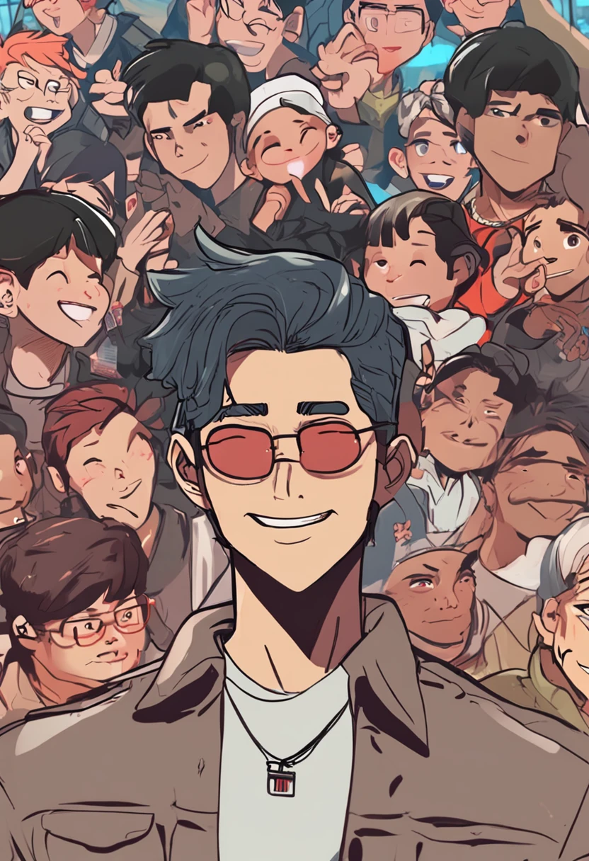 5Male in his 0s asian human 1A smile BigEyes90s Style Anime Retro