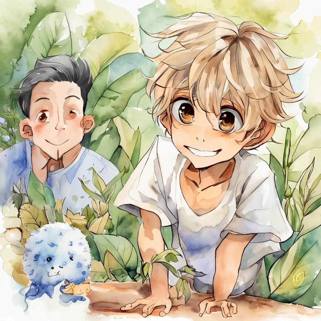 5Male in his 0s asian human 1A smile BigEyes90s Style Anime Retro