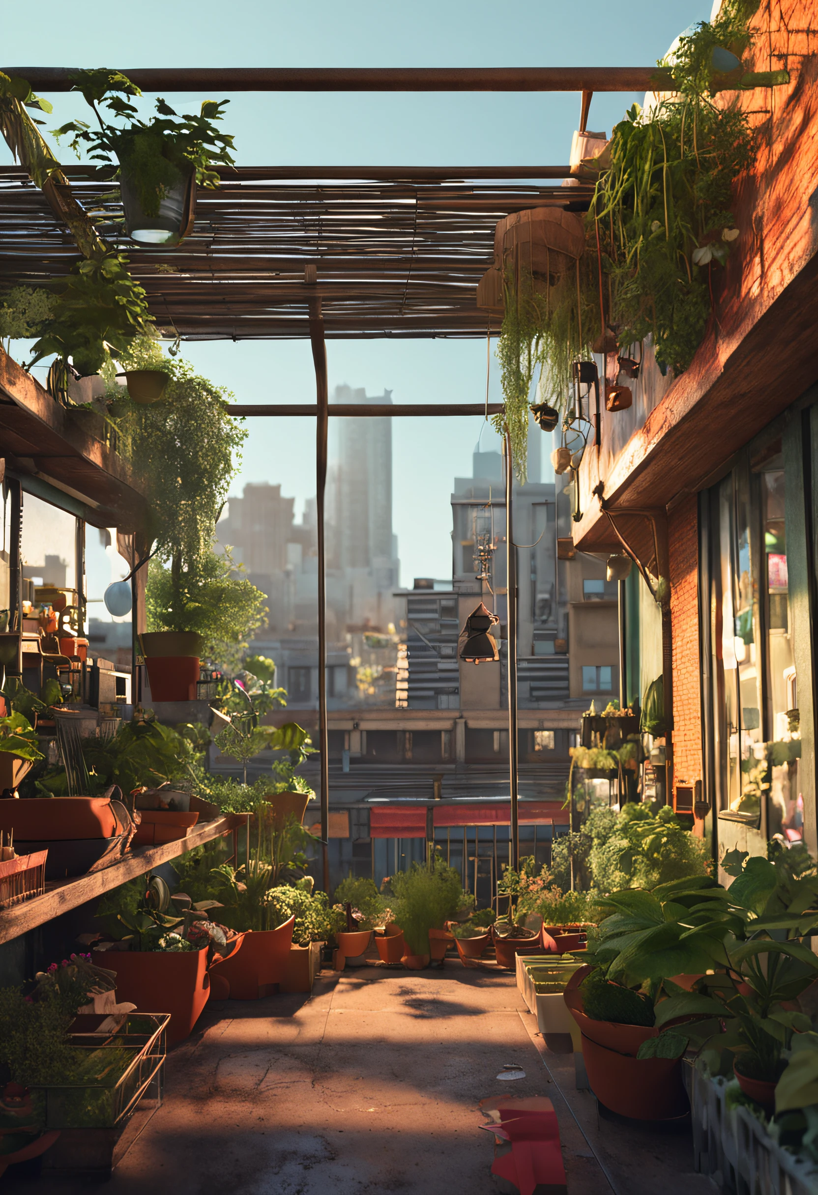 城市, On the rooftop, Urban farm, Urban living, Sustainability, tie