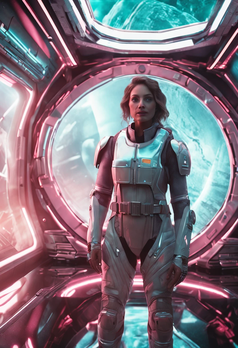 rendered in sfm, powerful woman sitting in space, detailed cinematic render, sci fi female character, artgerm julie bell beeple, sci-fi female, detailed cinematic shot, cgsociety inspired, cinematic cgsociety, model girl, 3 d render character art 8 k, twi'lek, lekku, red skin, green eyes, star wars, star wars space ship, Clorozie skin on RED